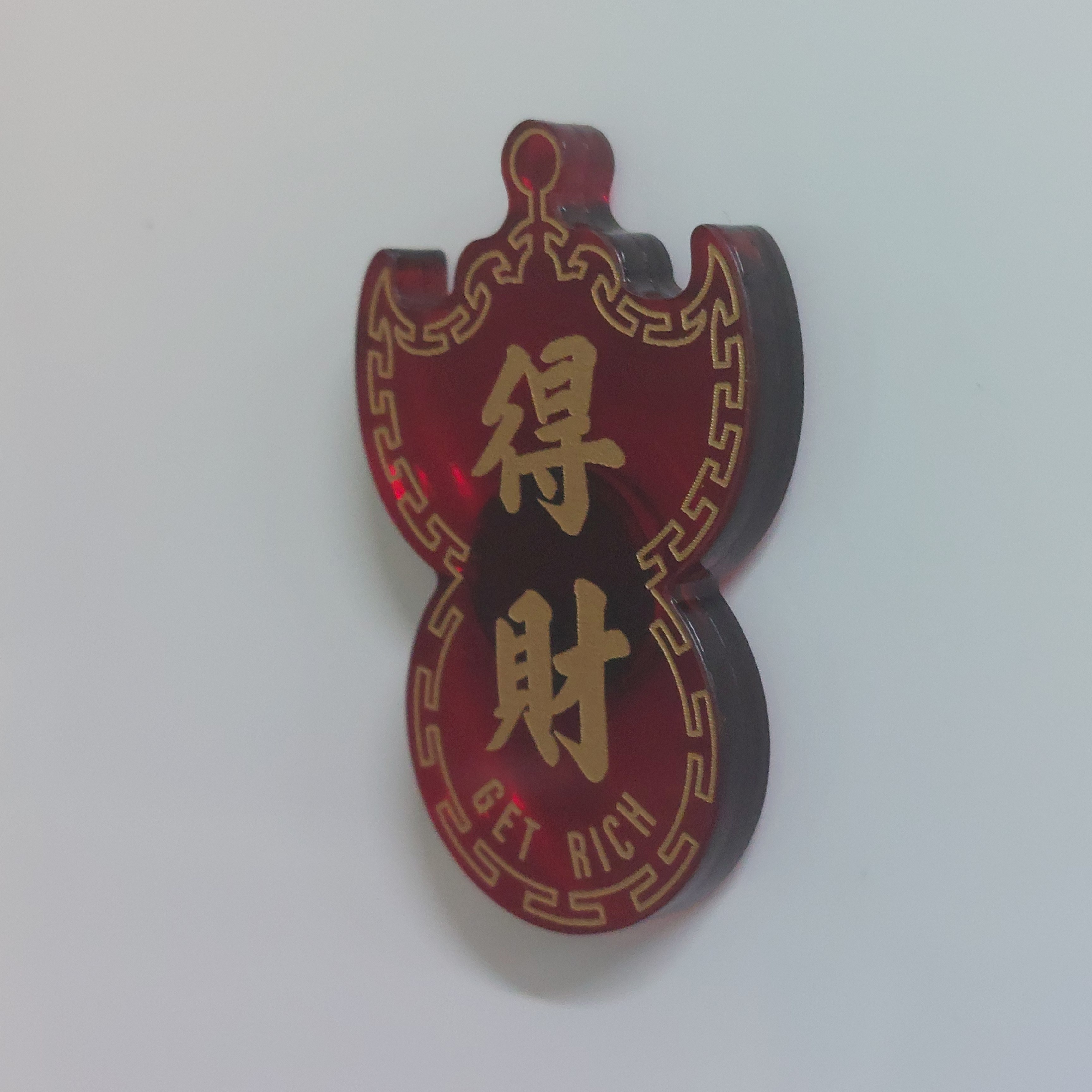 李漢港楷 「得財 」蝠鼠磁石貼