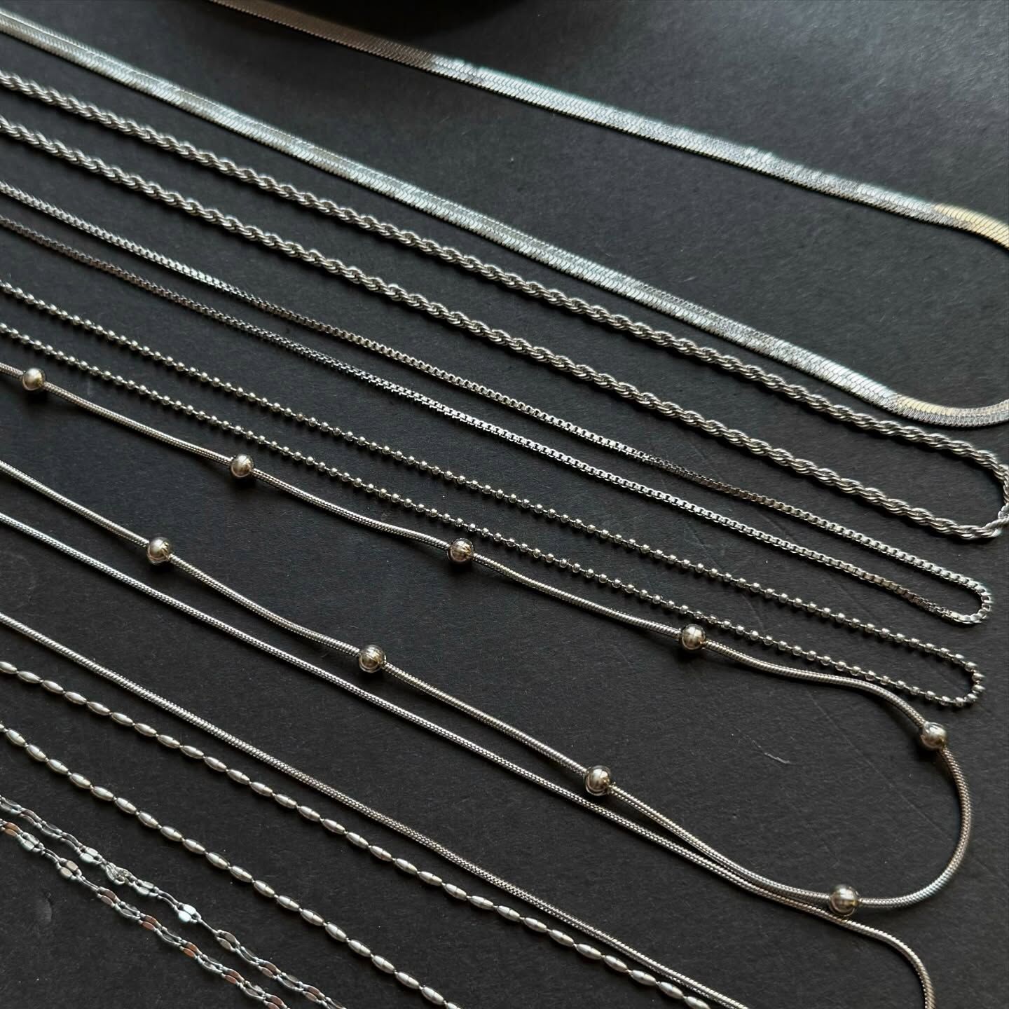 [原石] 不鏽鋼項鍊 全長約 44+5 公分