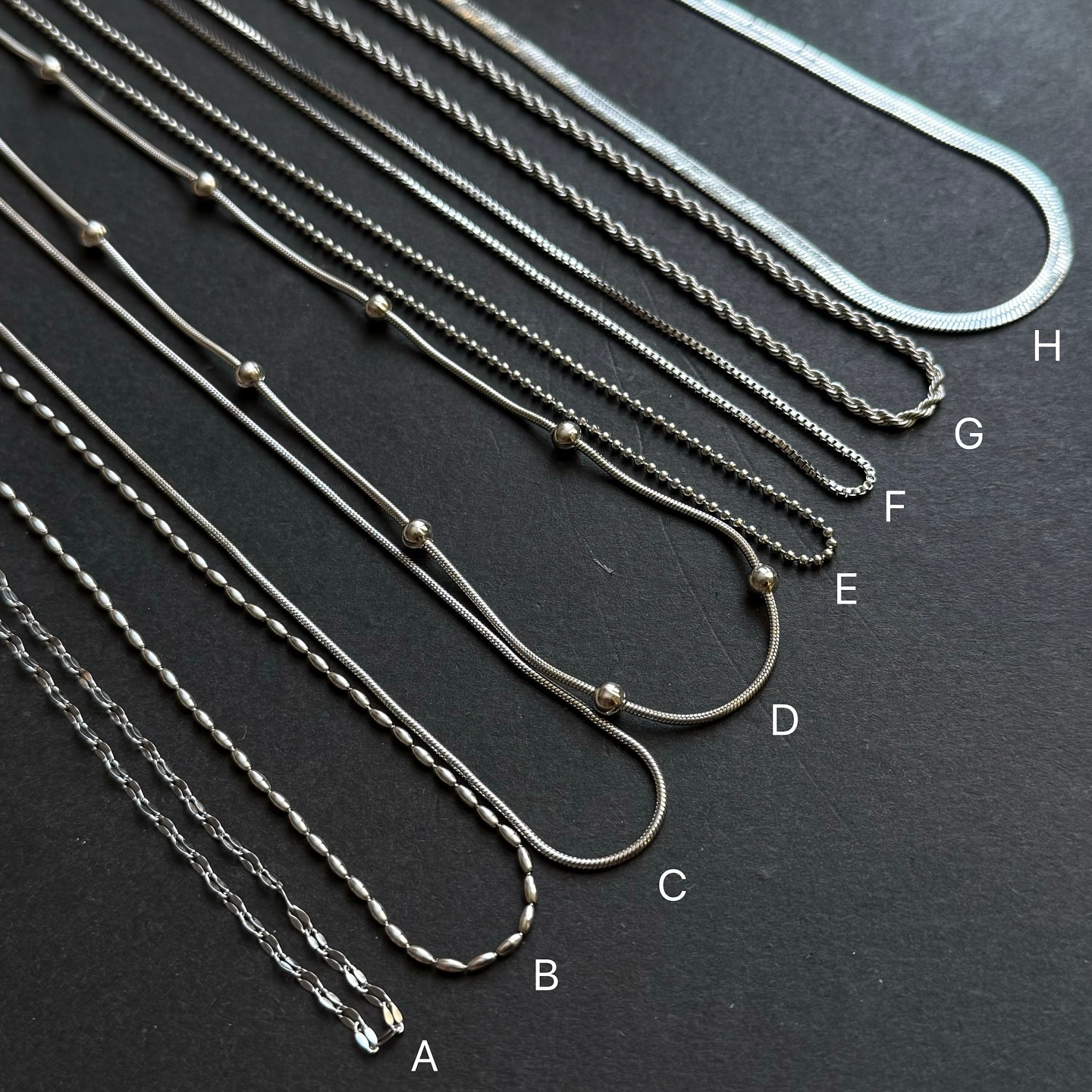 [原石] 不鏽鋼項鍊 全長約 44+5 公分