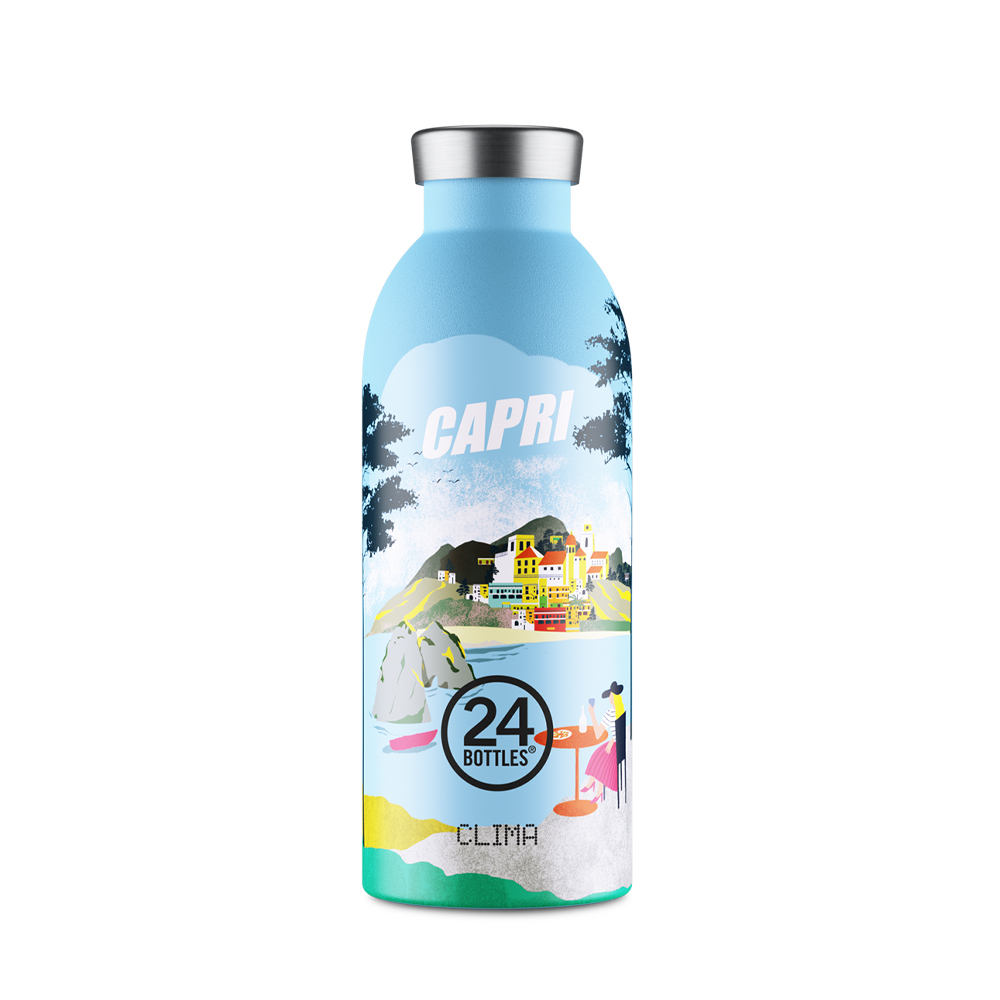 義大利 24Bottles 不鏽鋼雙層保溫瓶 500ml - 卡普里海島