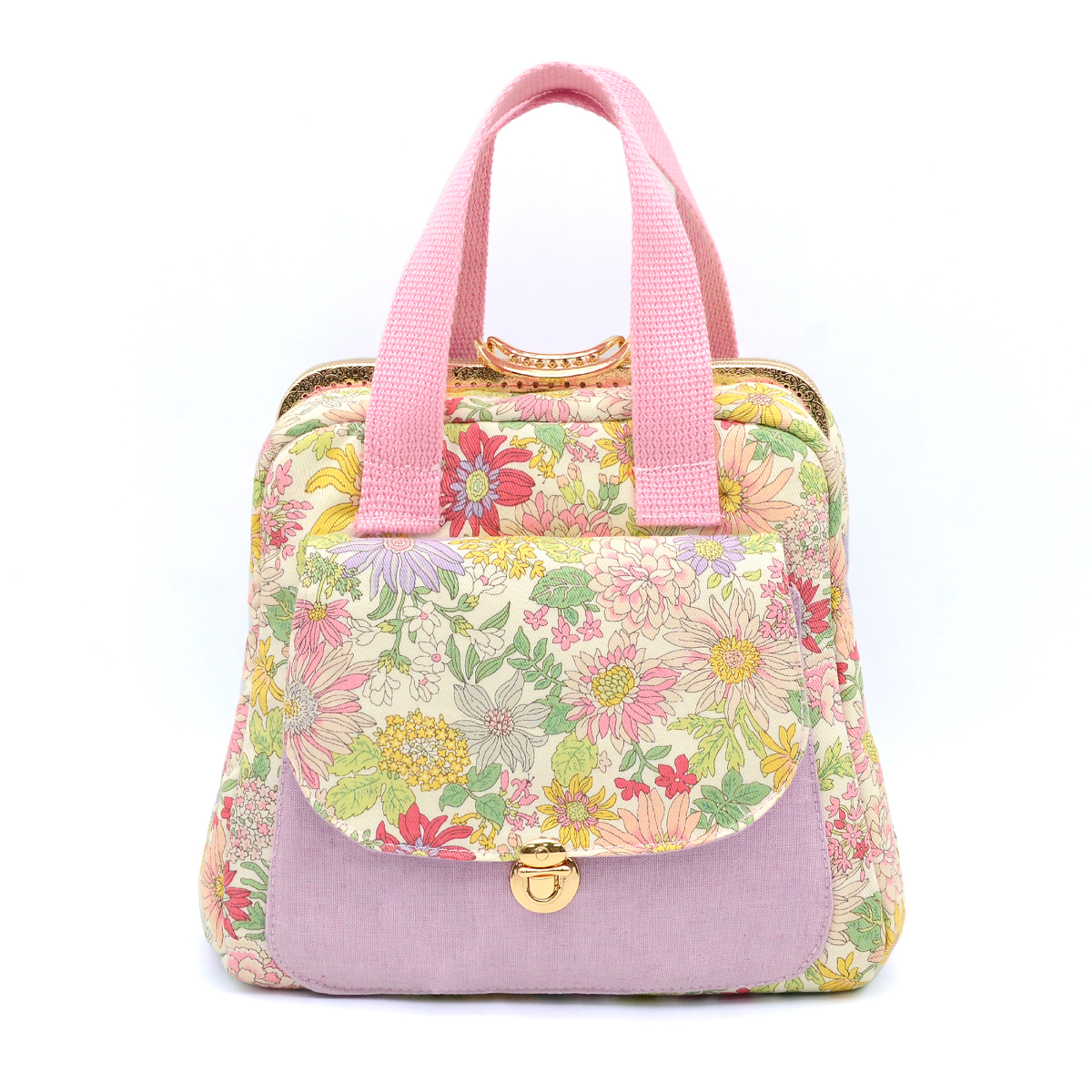 鐘形手提斜背口金包【成品包】最後一個