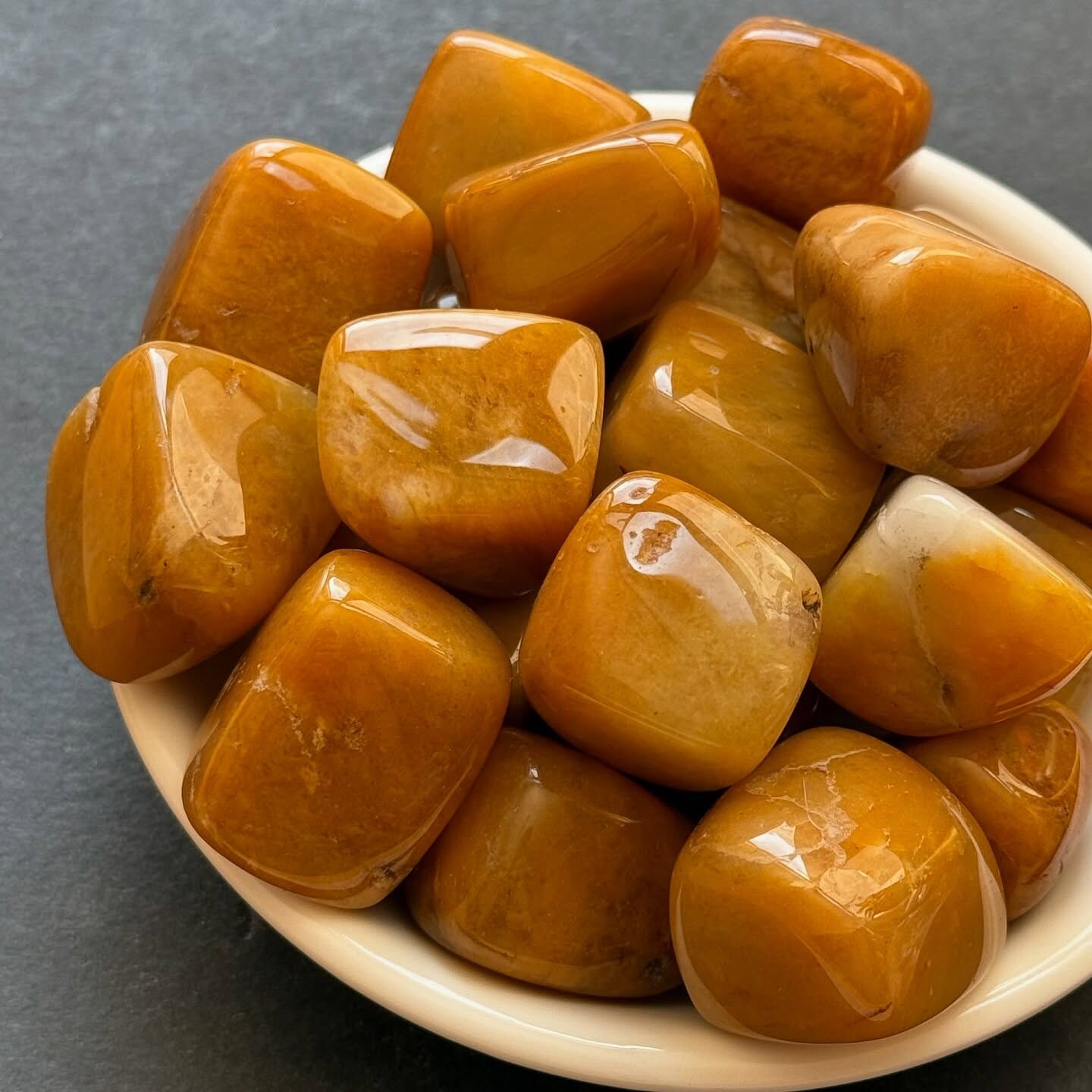 [原石] 黃玉 水晶滾石