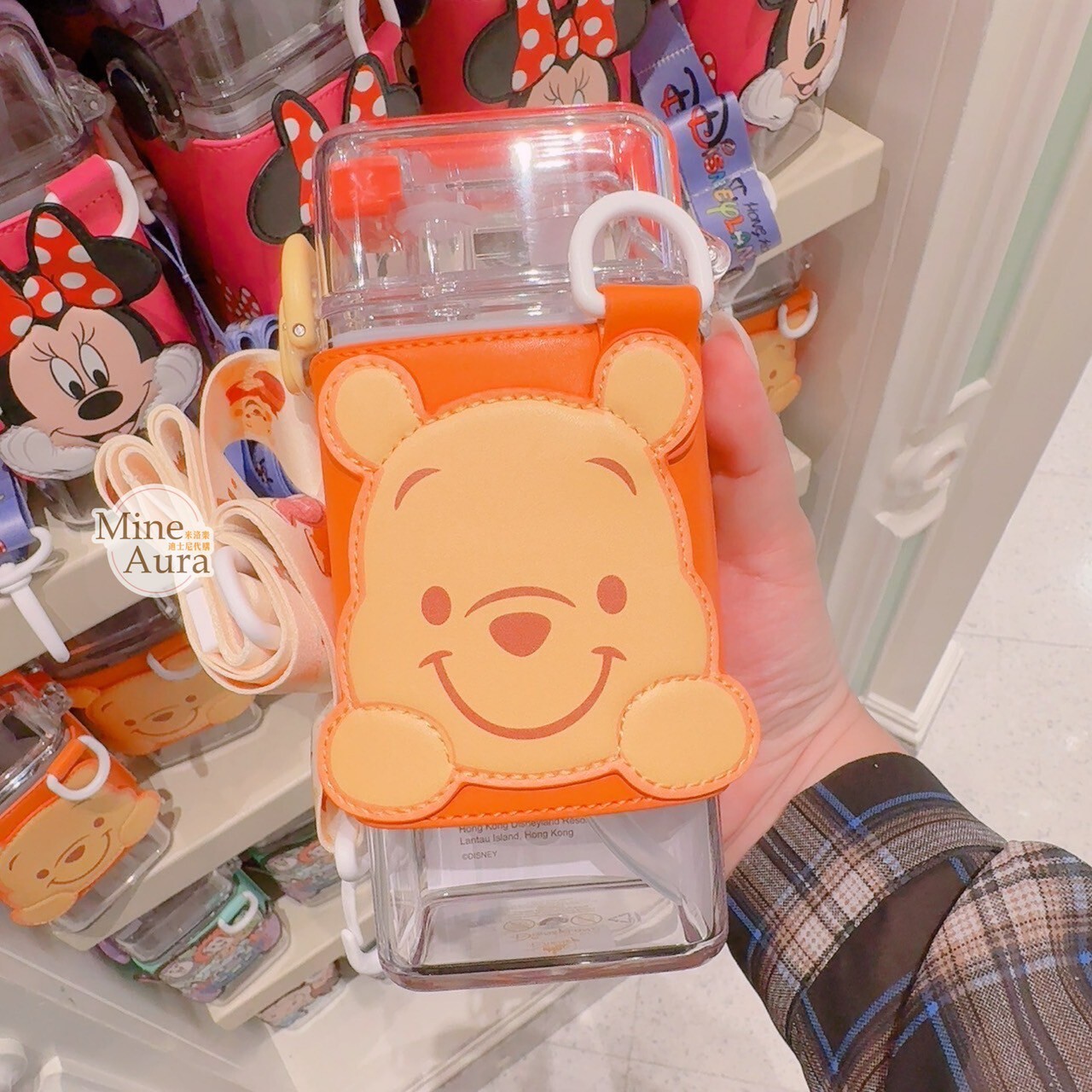 小熊維尼 Winnie the Pooh 造型杯套 可背式 水壺 -香港迪士尼樂園