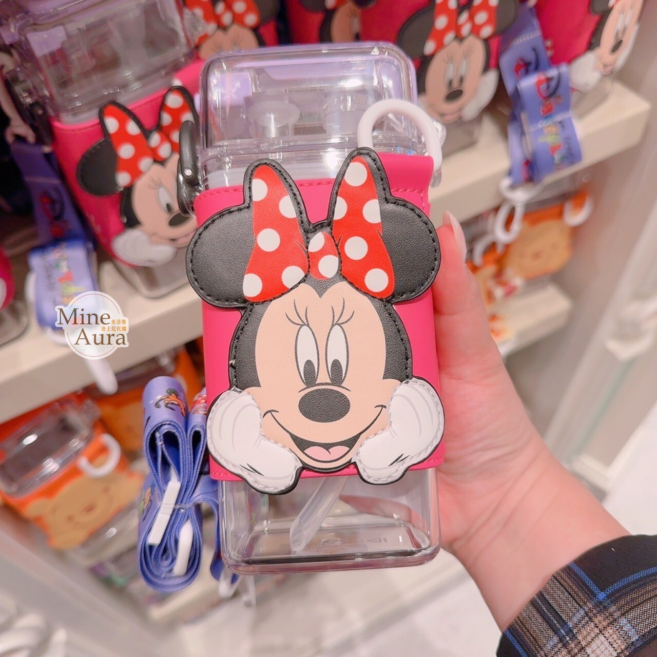 米妮 Minnie 造型杯套 可背式 水壺 -香港迪士尼樂園