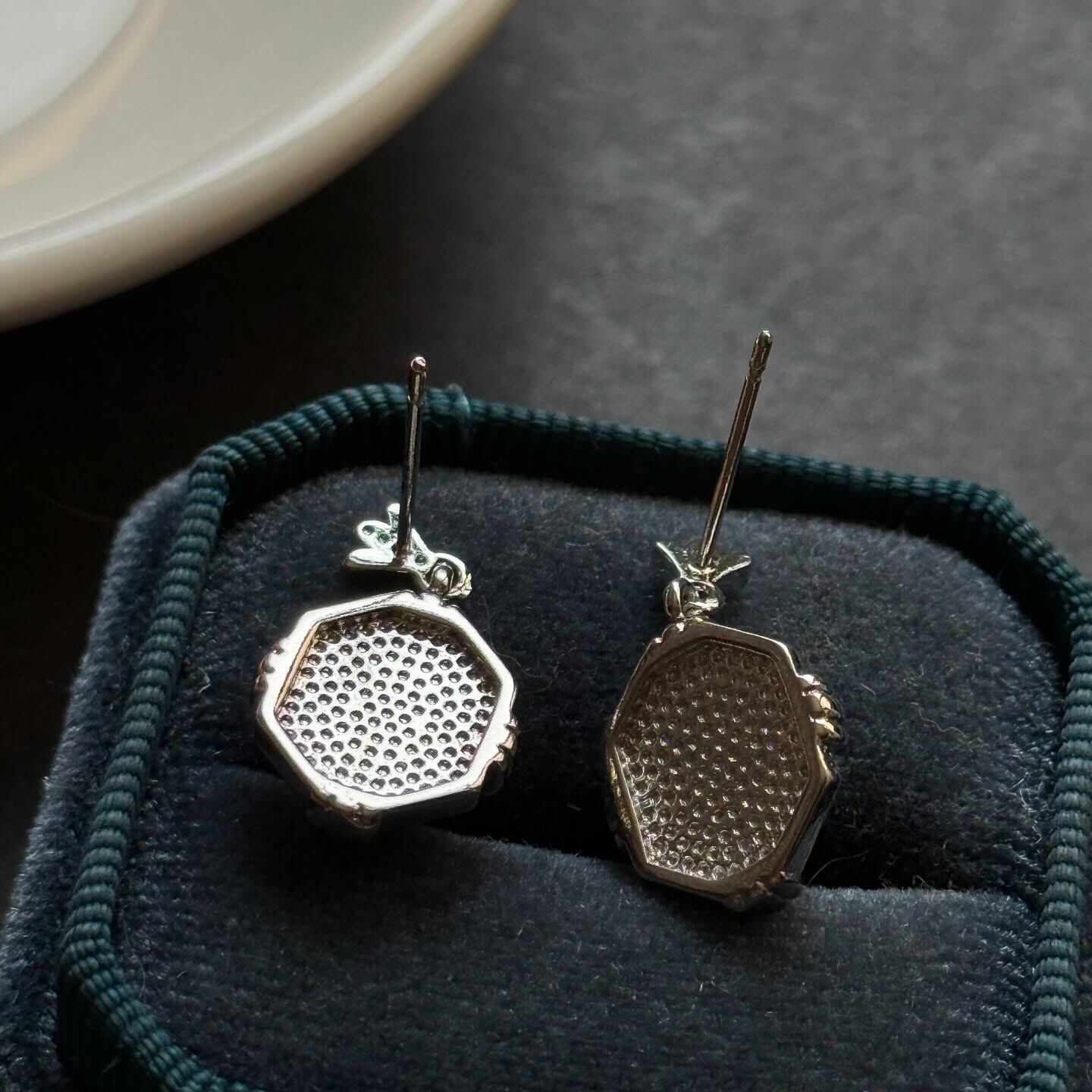 [原石] 紫鋰輝石 / 孔賽石 925銀耳環