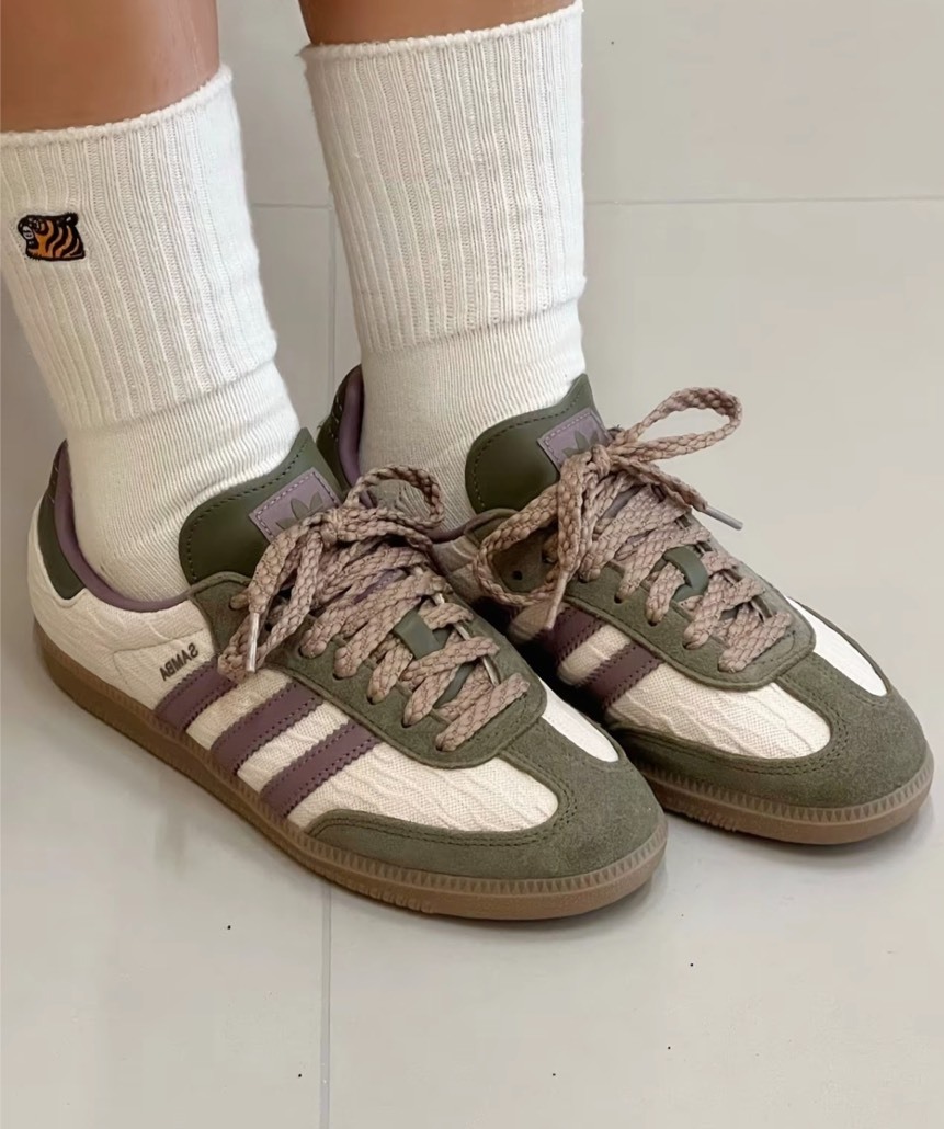 adidas SAMBA OG 棕紫綠復古百搭板鞋