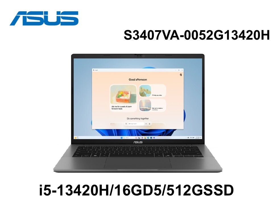 ASUS Vivobook S S3407VA-0052G13420H 夜幕灰 14吋筆電 i5-13420H/16G/512SD