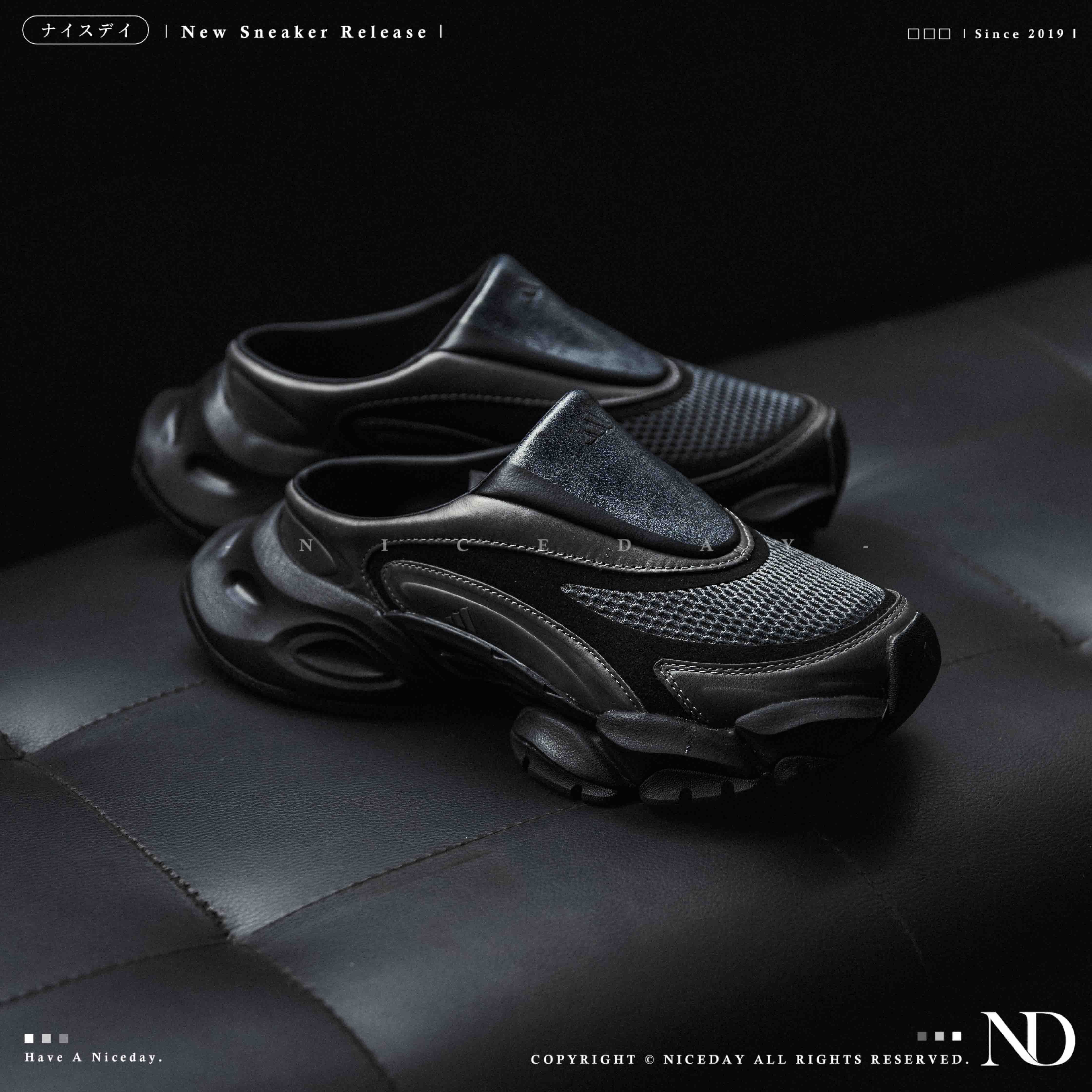 NICEDAY 代購 Adidas XLG Runner Mule 機甲鞋 穆勒鞋 黑色 黑灰 黑 JS4529