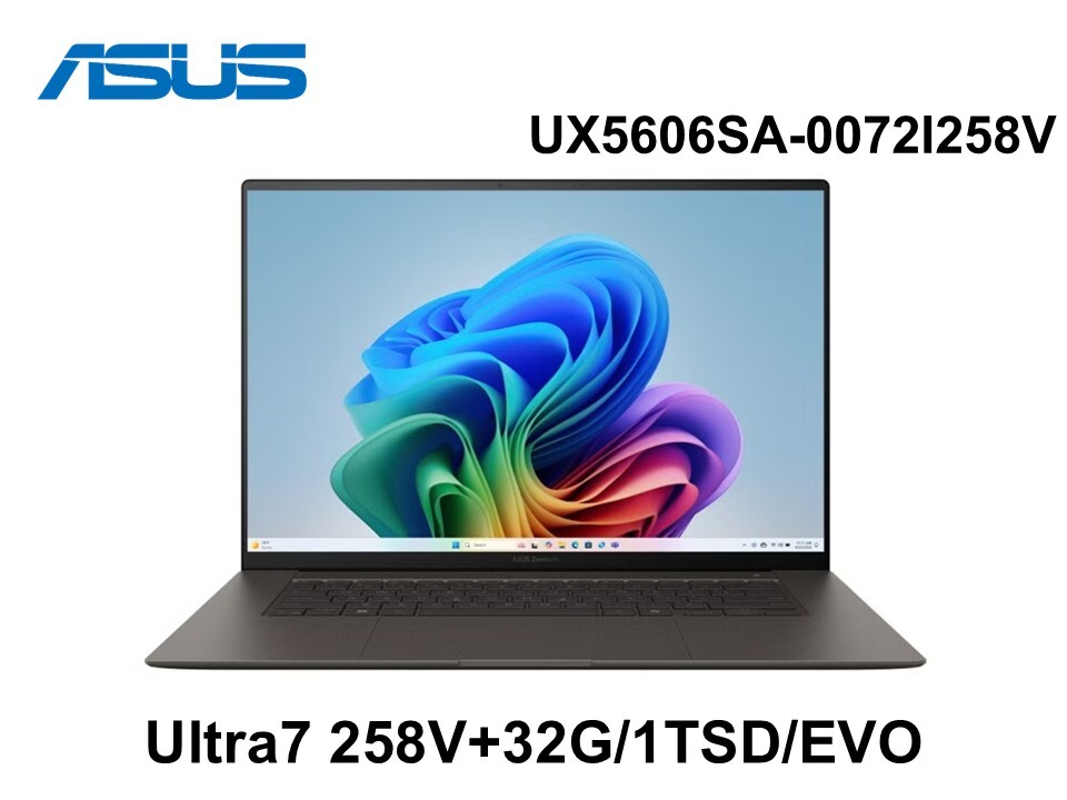 ASUS UX5606SA-0072I258V 曜岩灰 16吋筆電 /Ultra7 258V+32GD5/ARC 140V/1TBSD