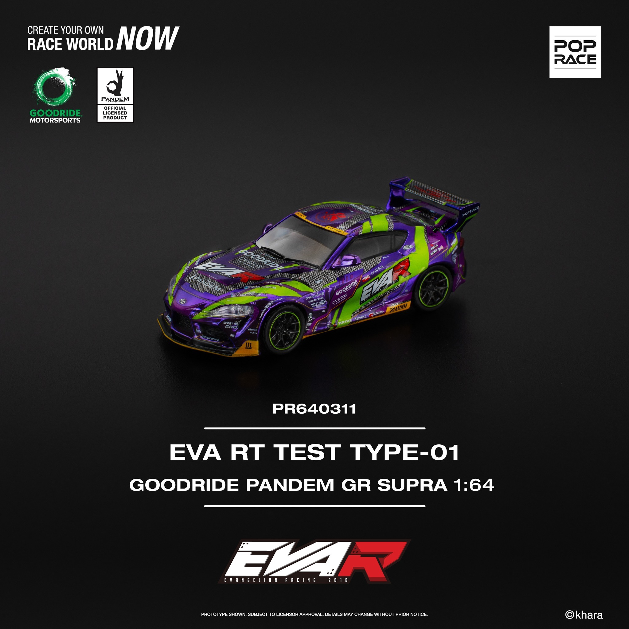 【預訂】Pop Race EVA RT Test Type-01 Goodride Pandem GR Supra