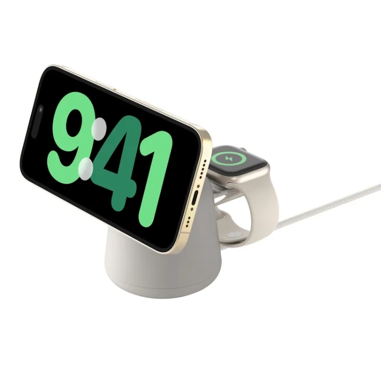 Belkin BoostCharge Pro MagSafe 15W 2合1無線快速充電底座 (*需要配合30W或以上插頭使用)
