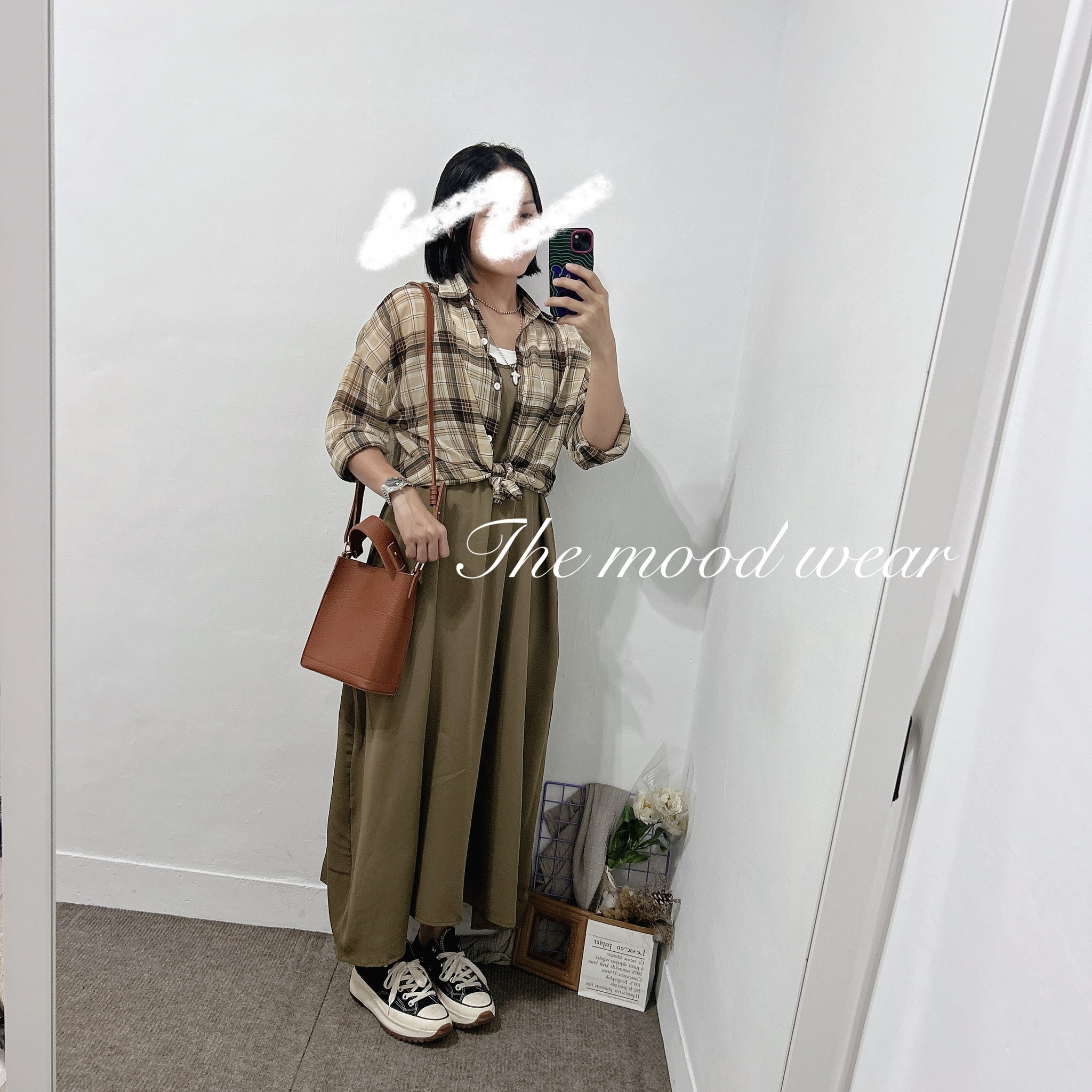 多穿造型雪紡格紋防曬襯衫 格紋罩衫