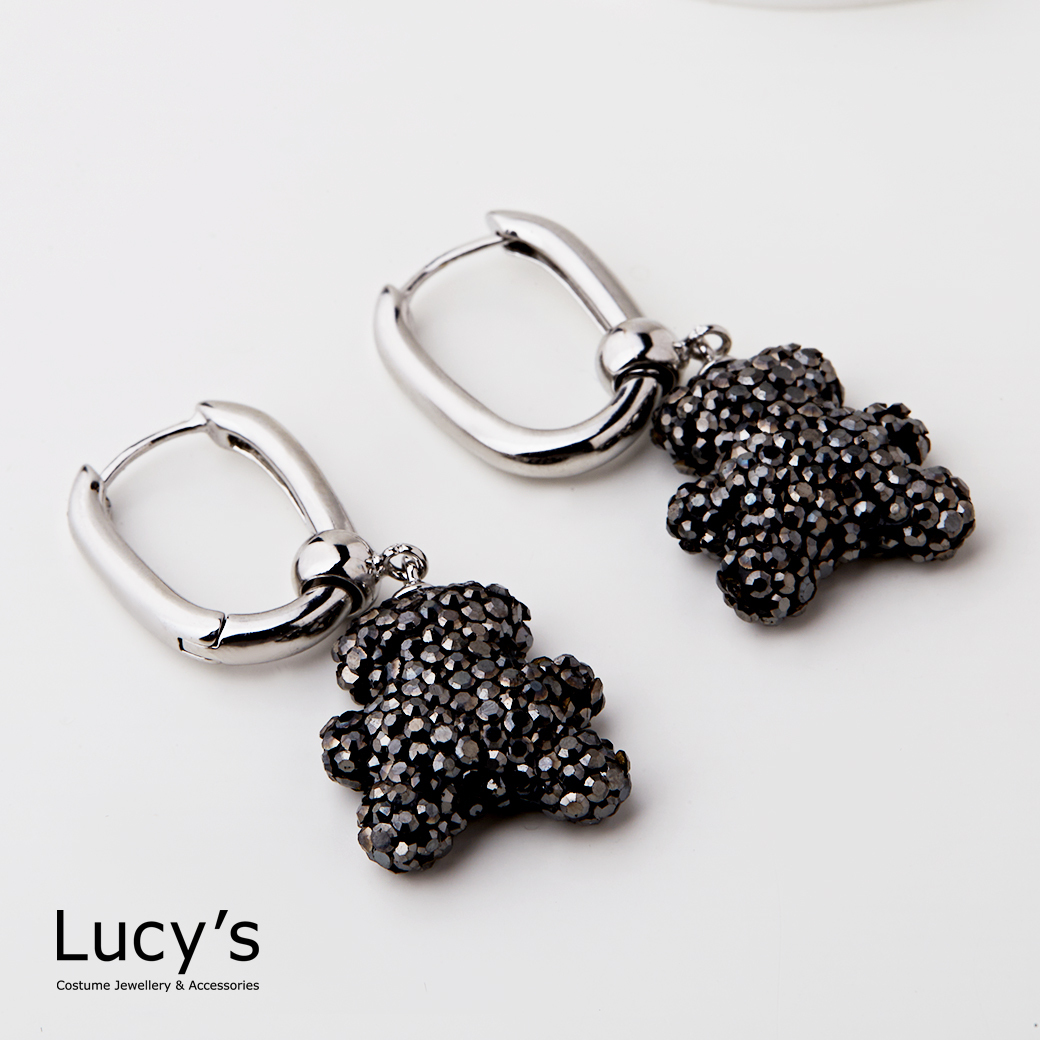 夜光小熊 易扣耳環 (二色) (121737/121738)