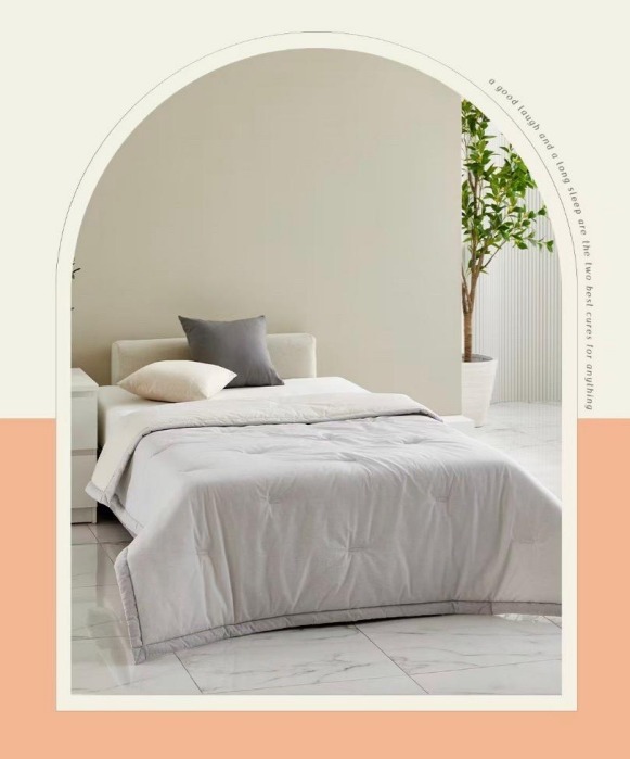 (3076)韓國連線 -  tinder薄被子 170*210 / 1.7kg  (兩色可選)