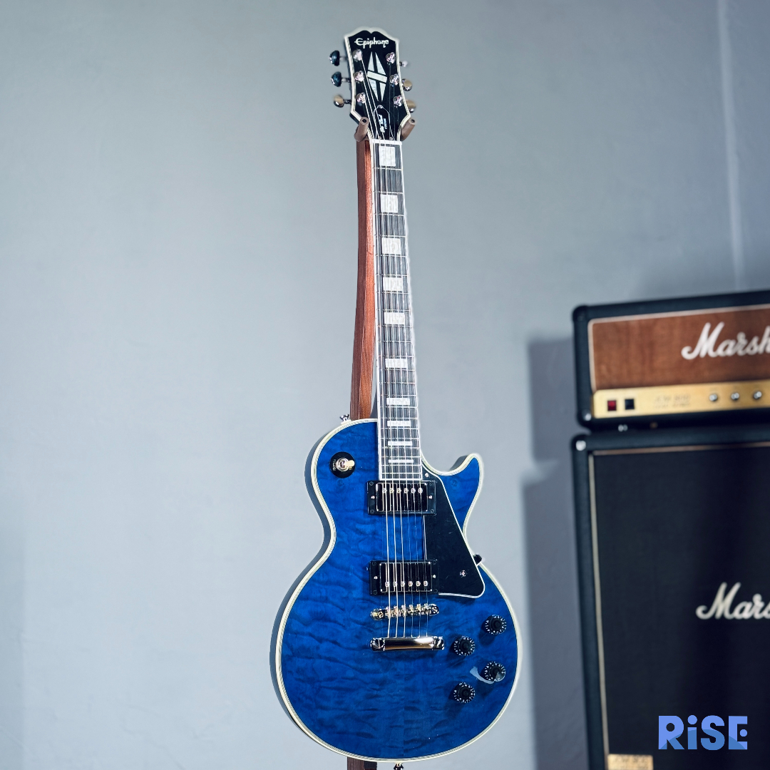 Epiphone Les Paul Custom Quilt Top Viper Blue 附原廠琴袋