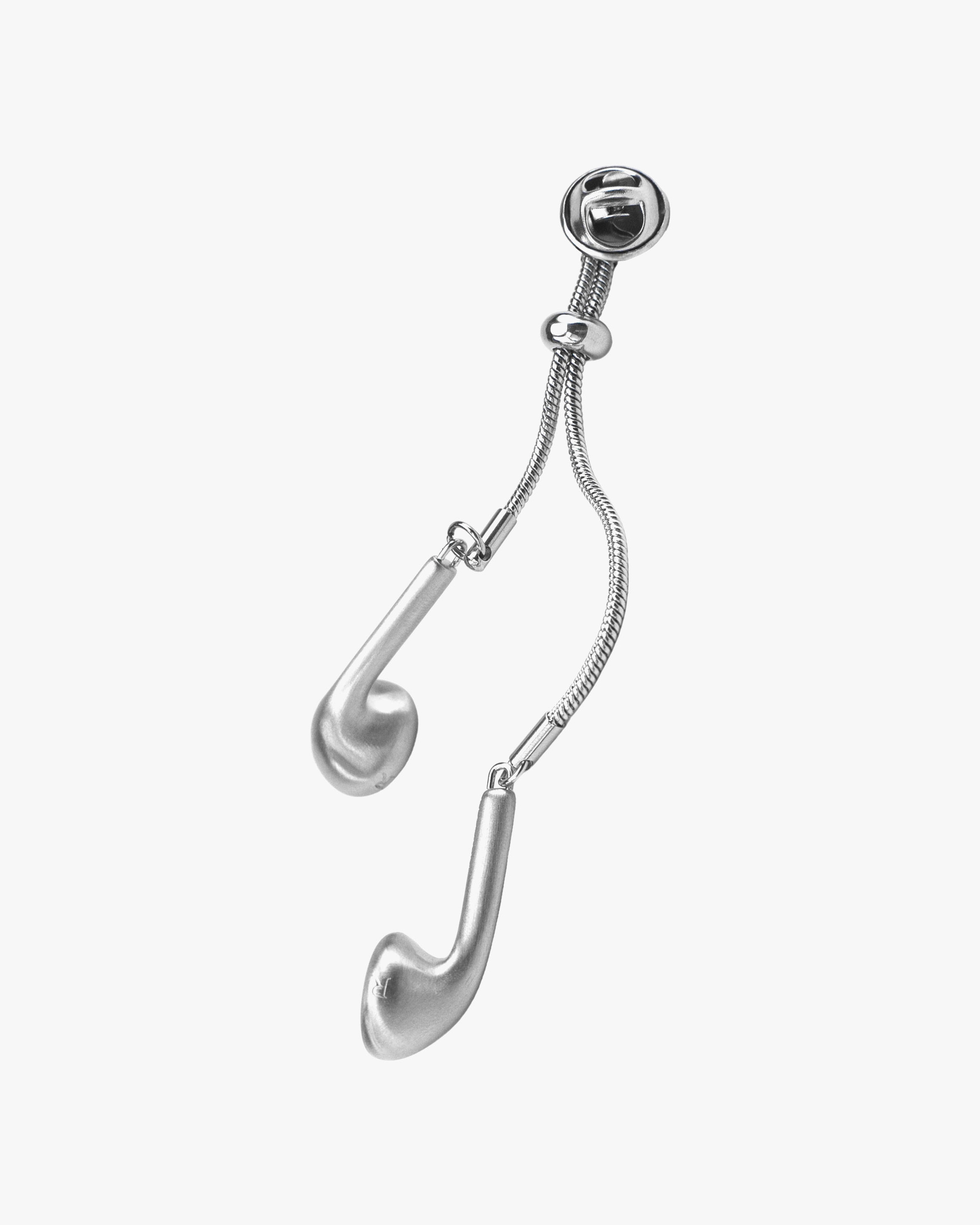 RECOVERY 完形耳機胸針 霧銀色