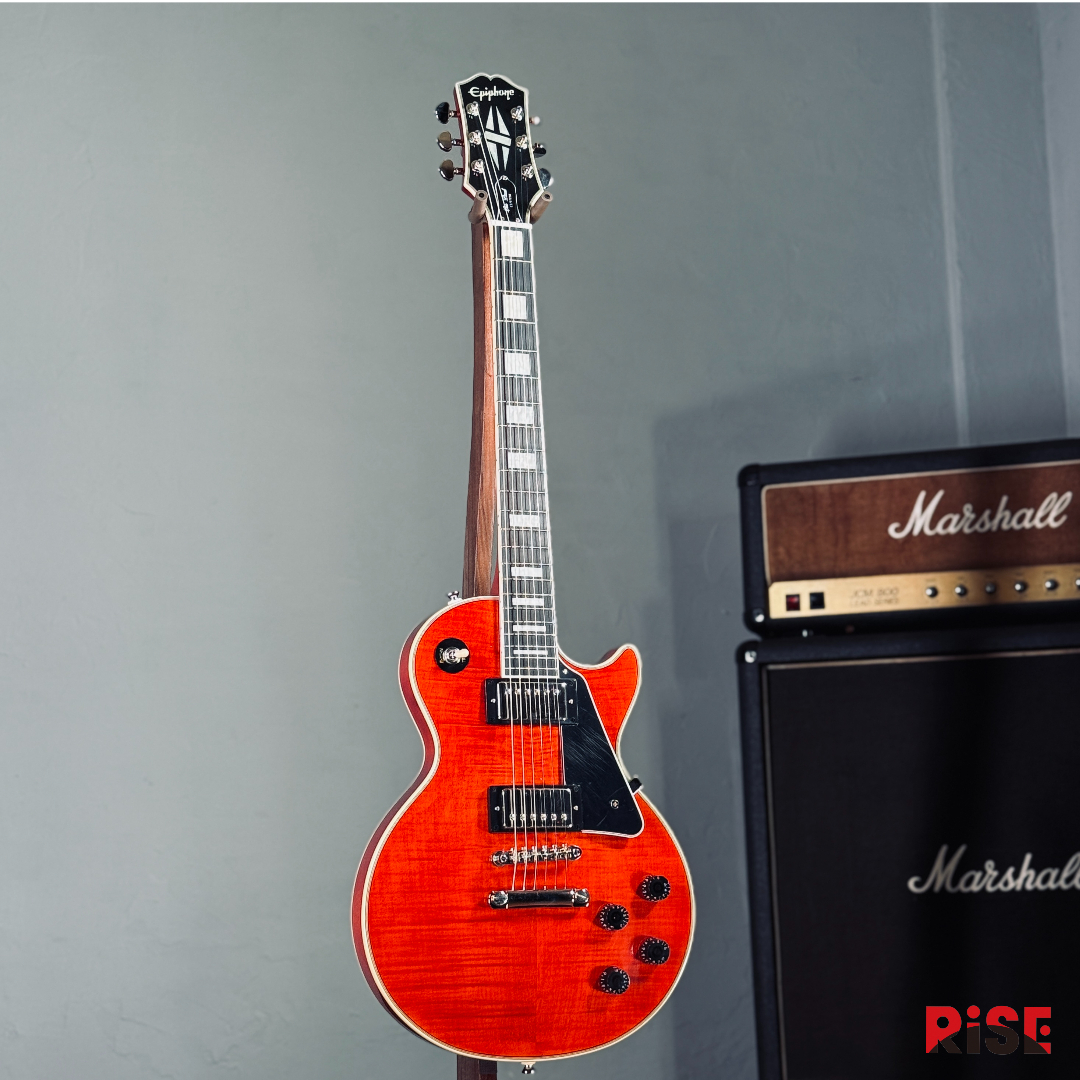 又昇樂器】Epiphone Les Paul Custom Figured Transparent Red