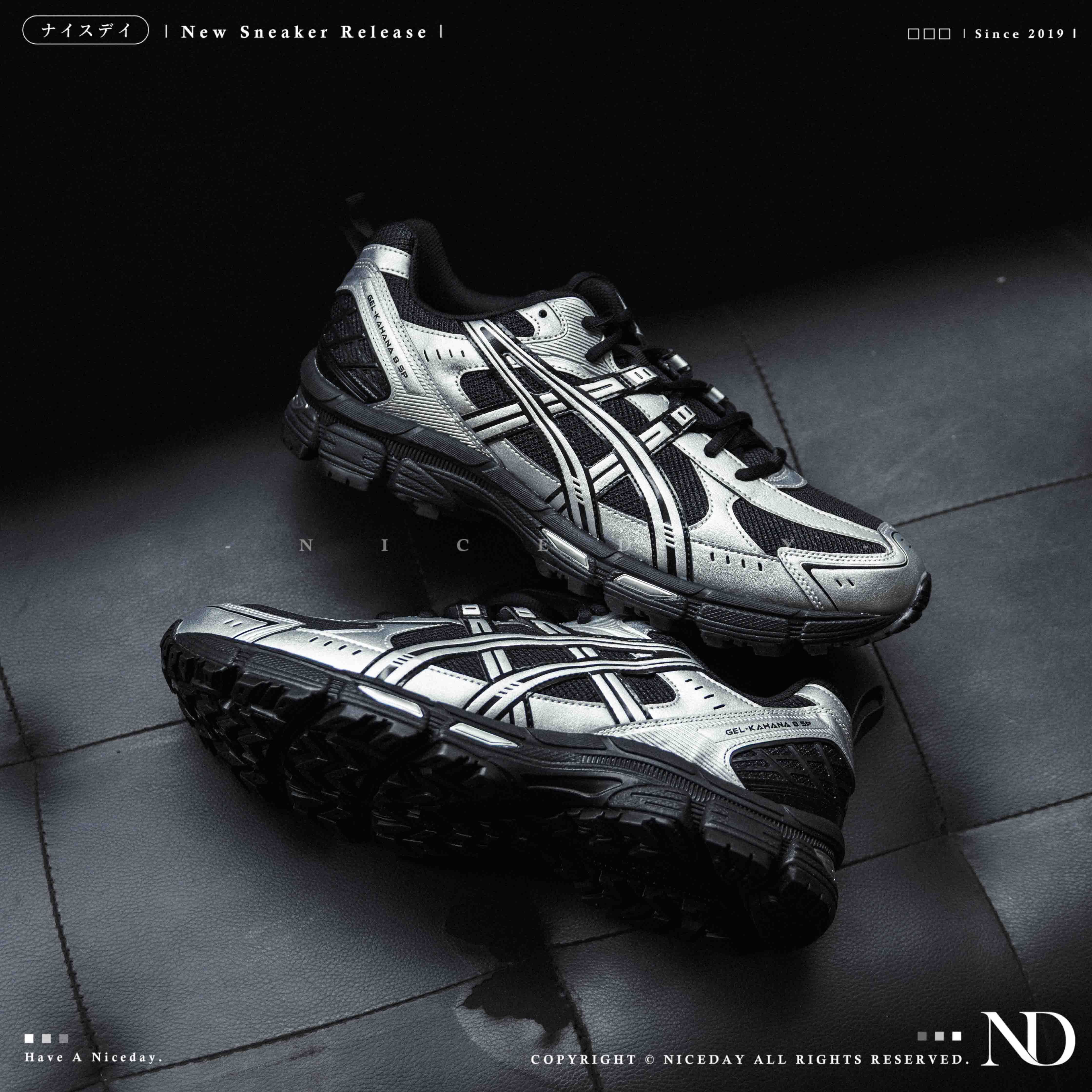 NICEDAY 代購 Asics Gel-Kahana 8 黑銀 銀灰 銀 灰 金屬 復古 慢跑 男鞋 1011B998-020