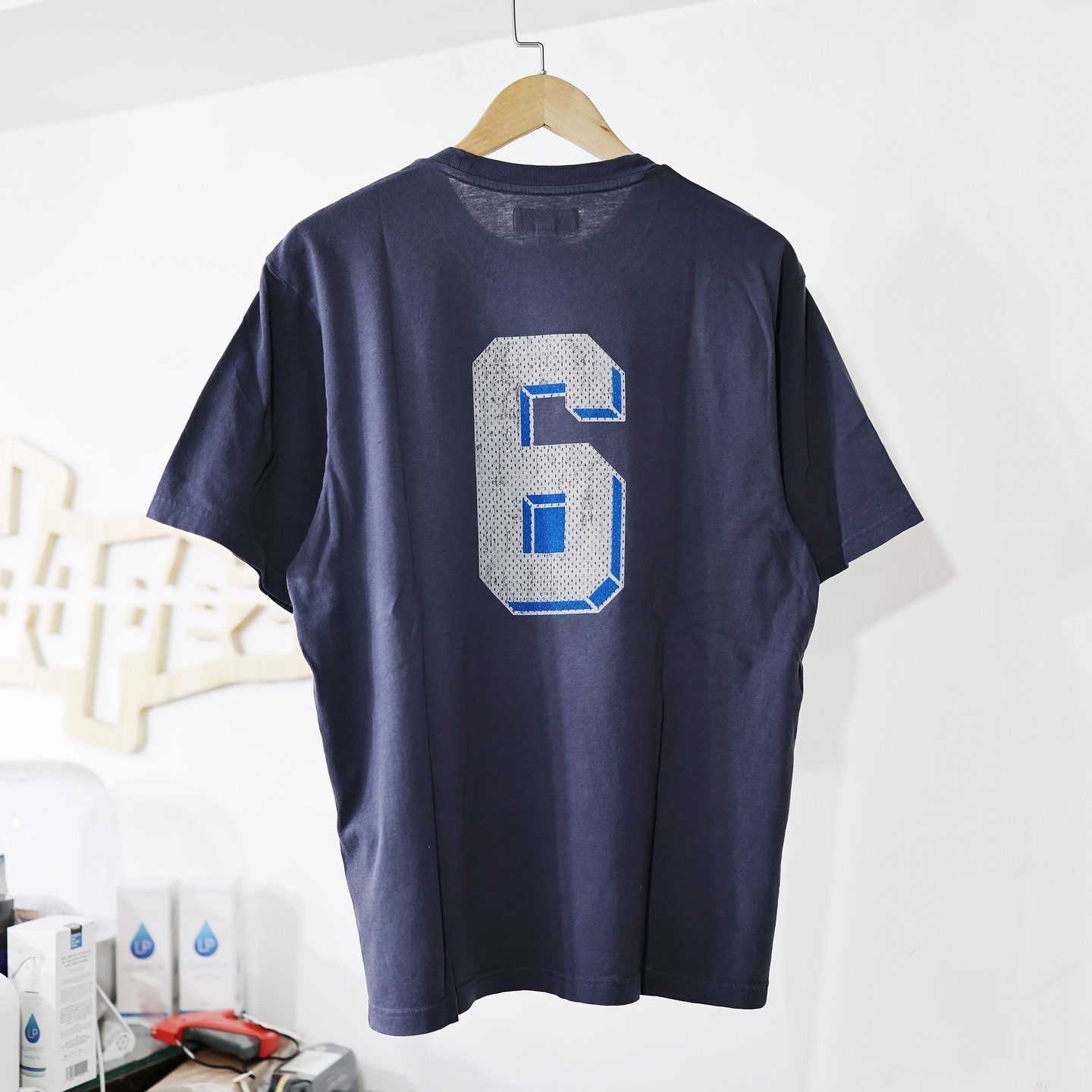 Supreme FLOCKED WASHED S/S TOP 三色Black/White/Navy
