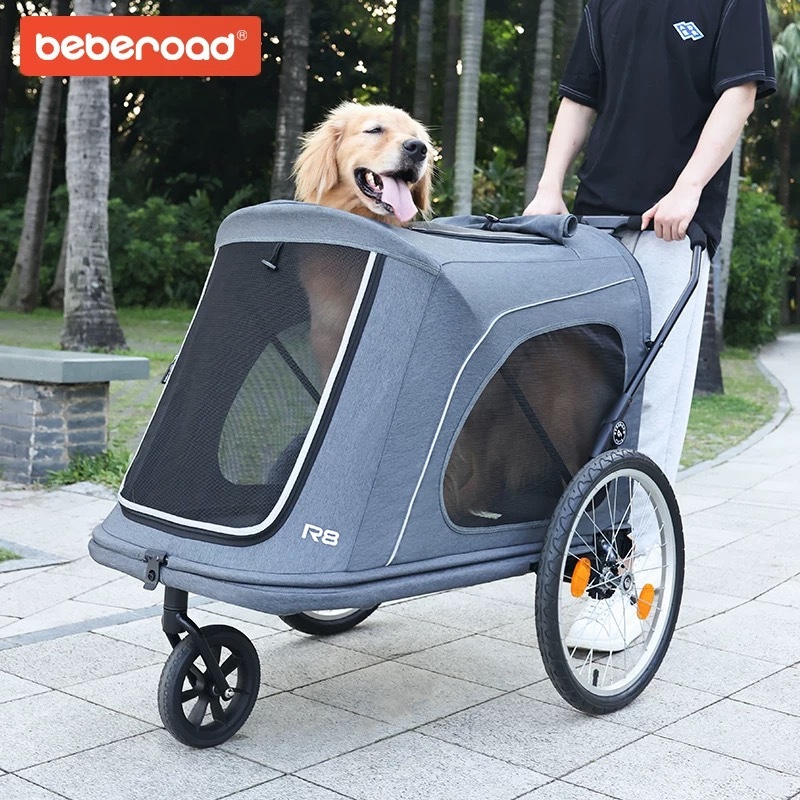 BEBEROAD宠物大型犬推车 R8 一键收车 可承重60KG