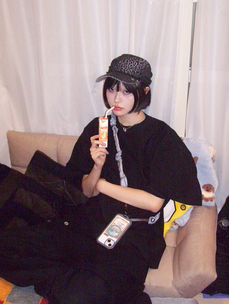 純棉寬版落肩T恤