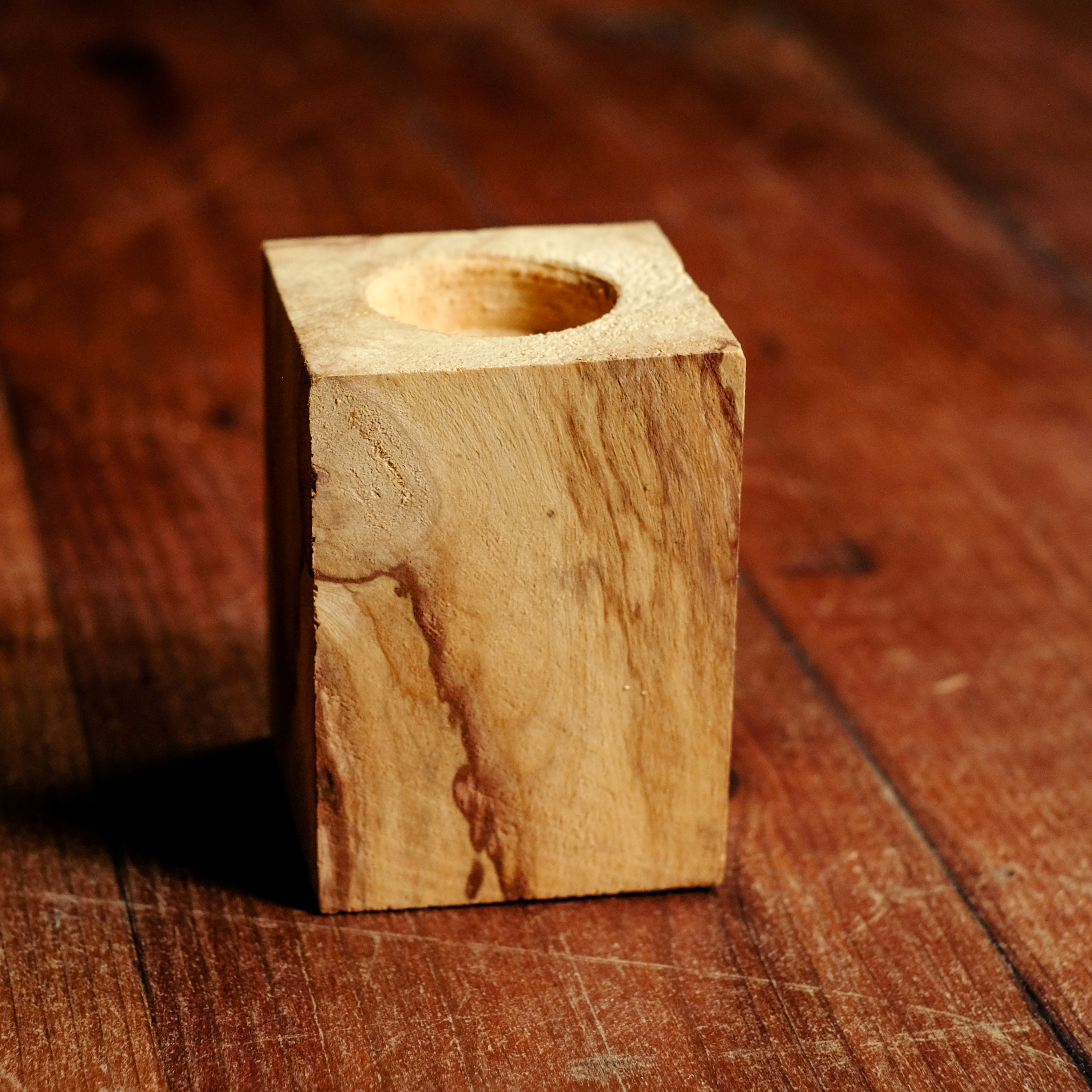 【限量】秘魯聖木｜木墩燭座－方形｜秘魯