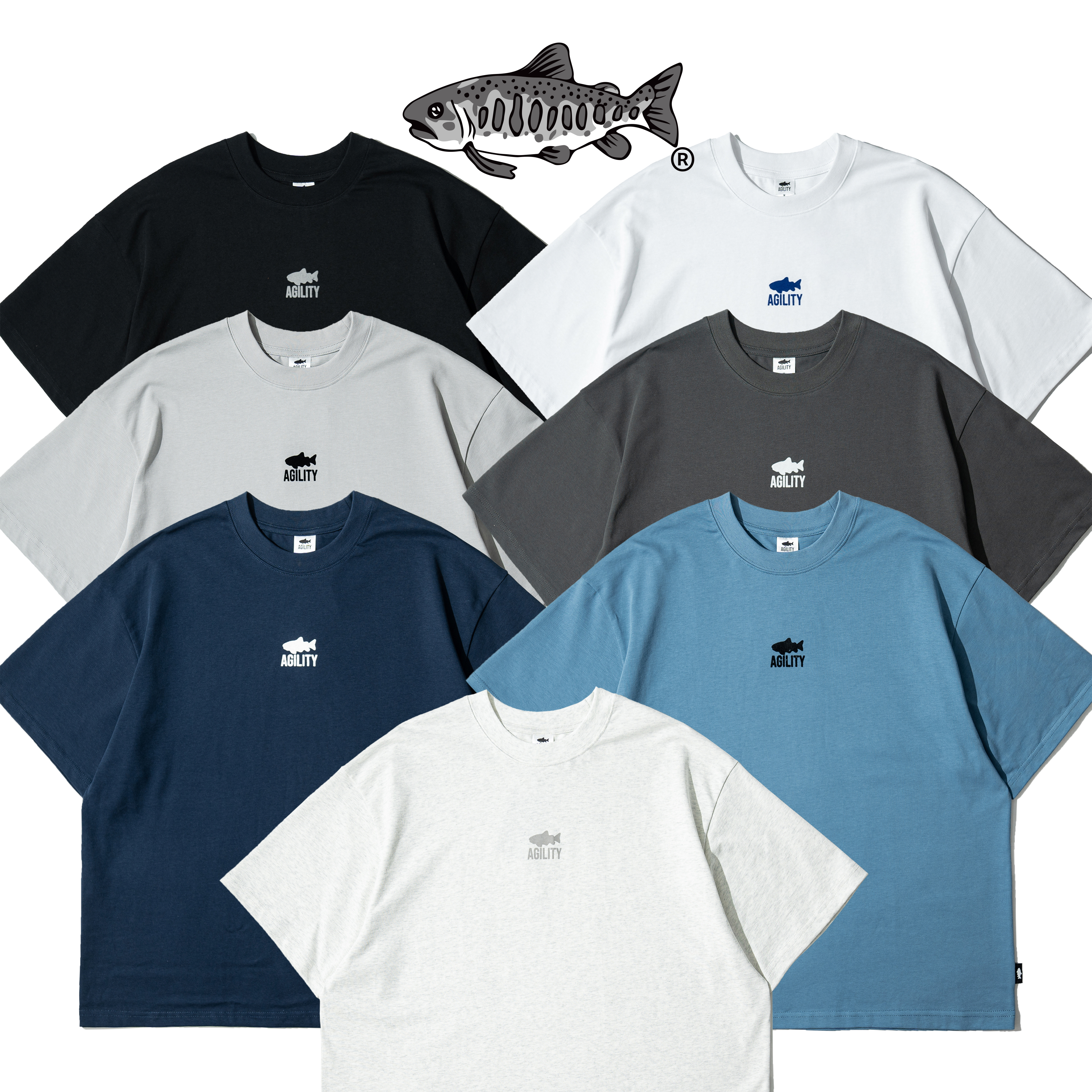 AGILITY Image Heavy Tee / Shadow 魚影 [RS0-SW]