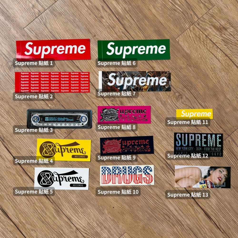 "現貨" 品牌貼紙 Supreme / Carhartt / Stussy 貼紙