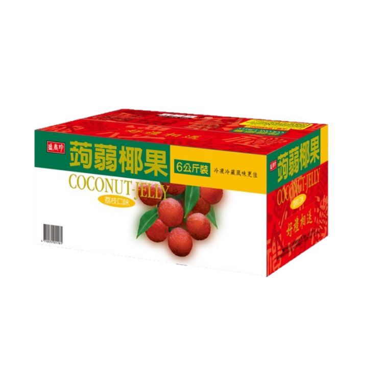 ( 箱購 ) 盛香珍 蒟蒻椰果-綜合/荔枝 6kg/箱_短效品