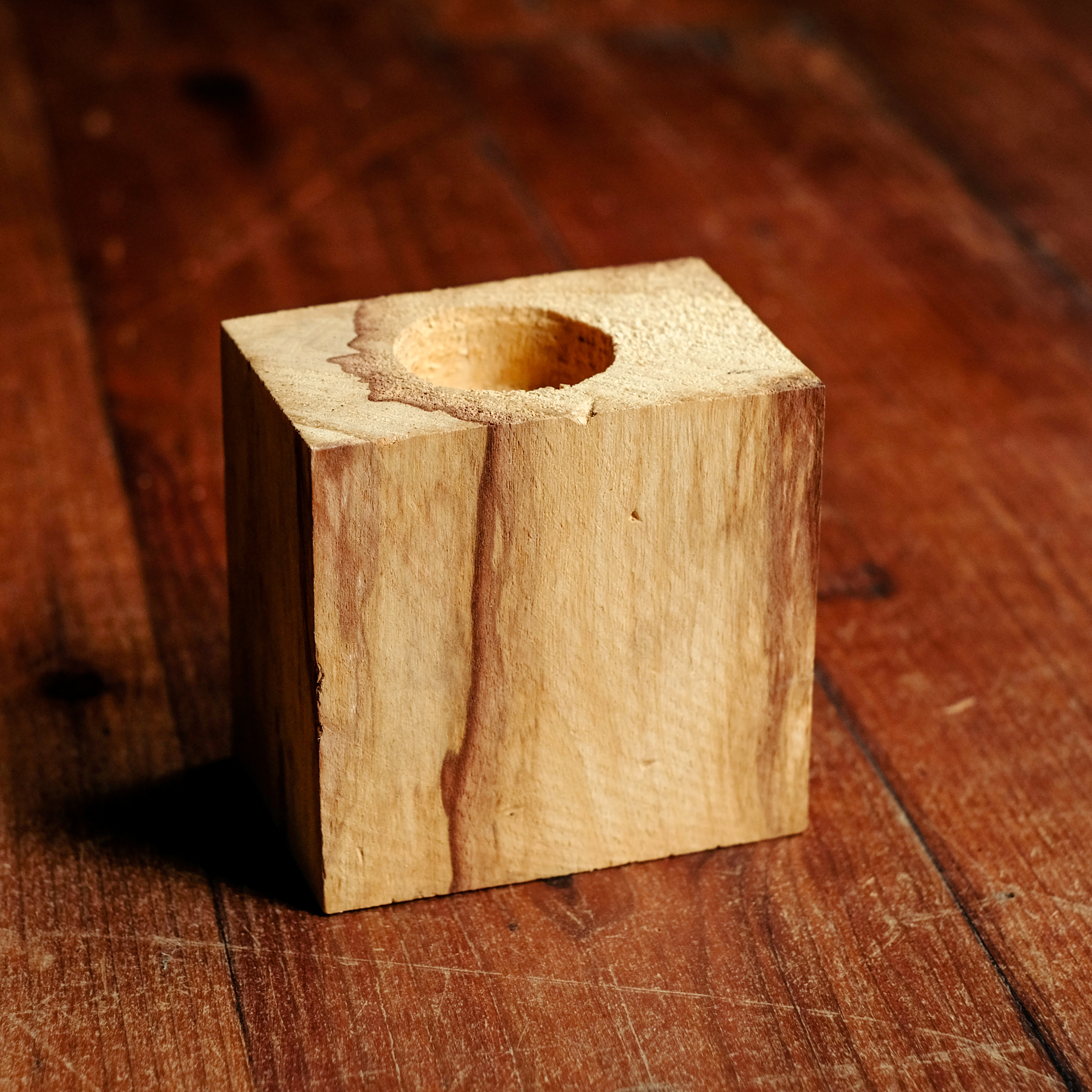 【限量】秘魯聖木｜木墩燭座－長形｜秘魯