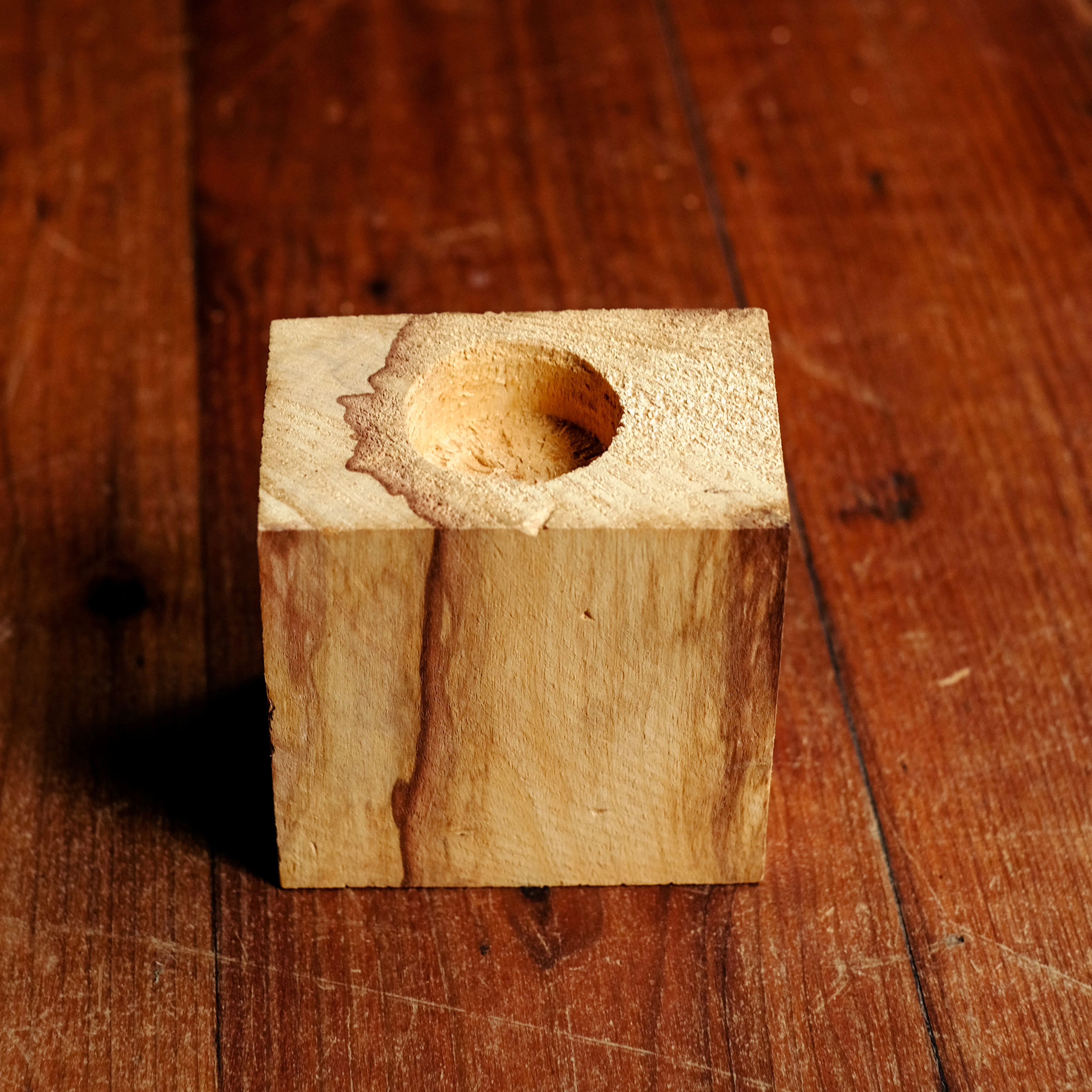 【限量】秘魯聖木｜木墩燭座－長形｜秘魯