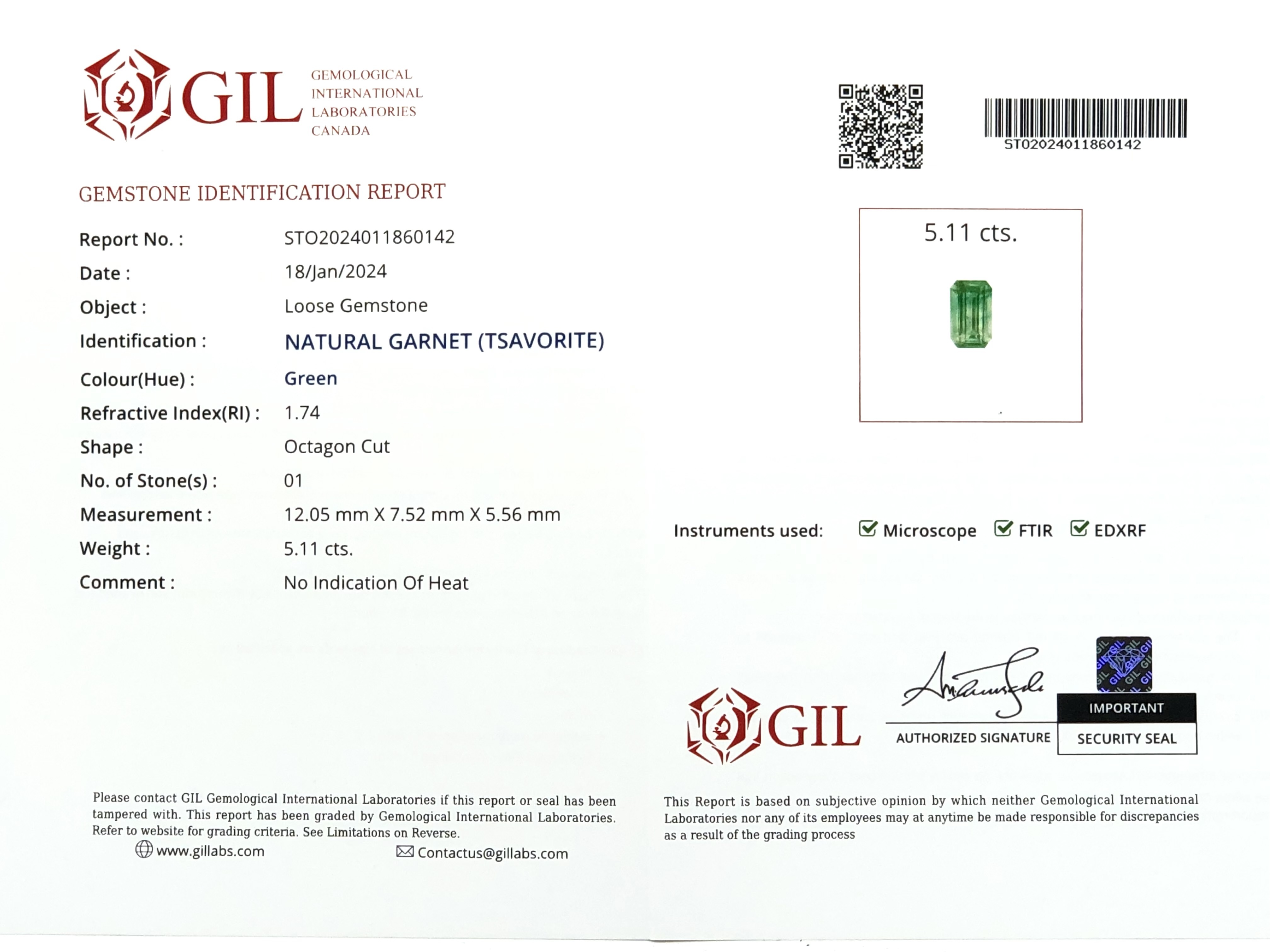 【罕見雙色精品 ．沙佛萊石5.11ct(附GIL國際證書)】