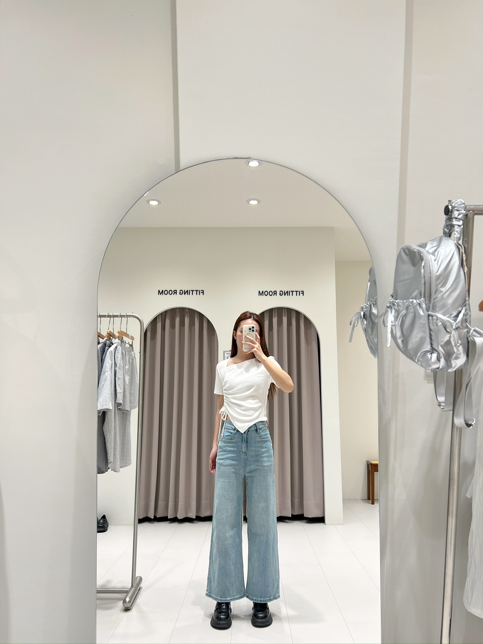 小個子彈力直腿褲