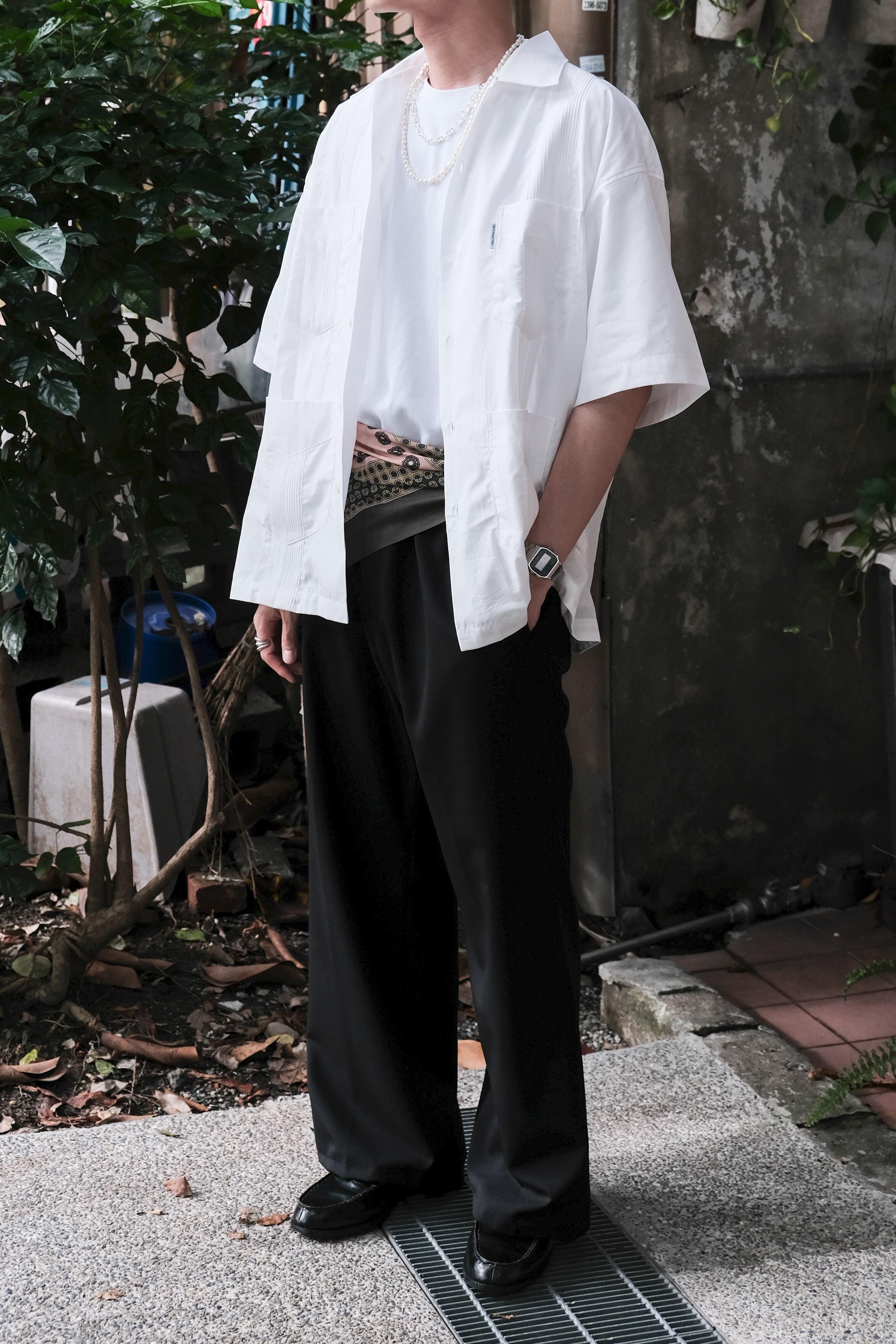 トップス COOTIE 120/2 Typewriter Cuba S/S Shirt M COOTIE PRODUCTIONS - 120/2 Typewriter Cuba S/S Shirt /