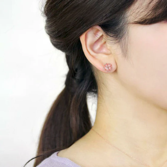 [日本制] 櫻花耳環