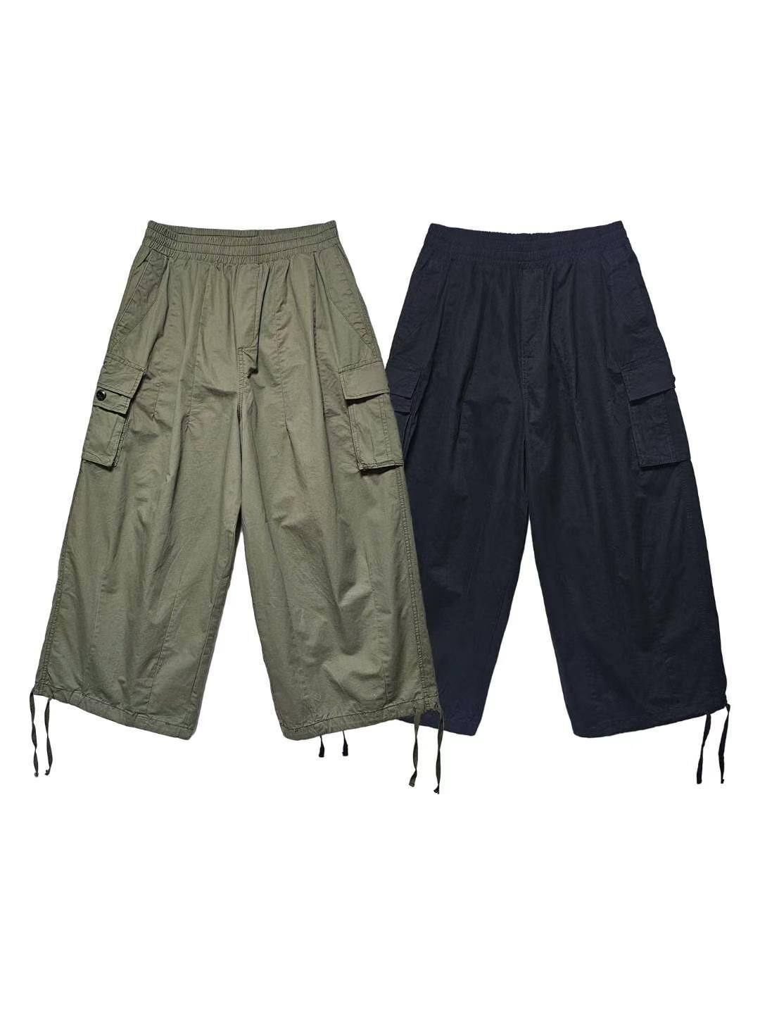 淨色工裝鬆身褲 F&c-073P