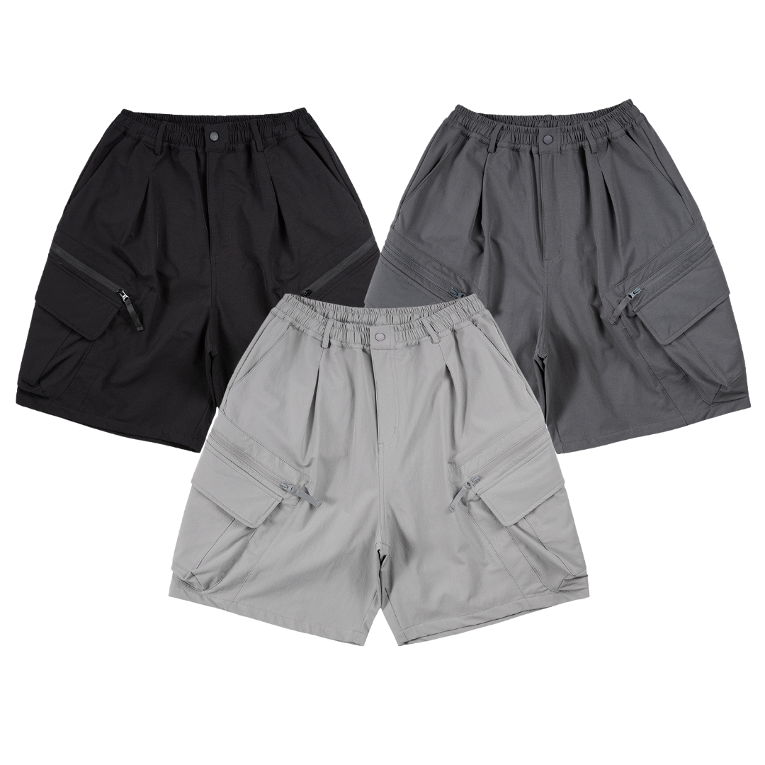 SALE- 十口袋 機能 短褲 速乾 尼龍 寬鬆 男生短褲【 FUZY 】- P202537