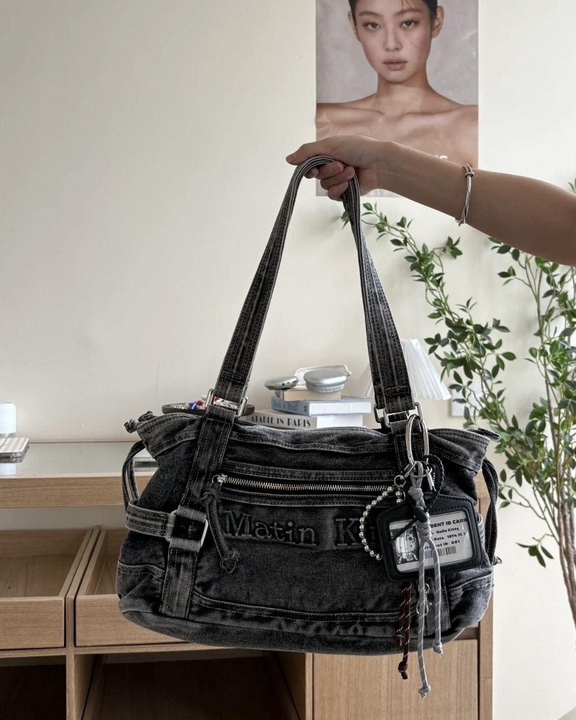 [Matin Kim] MATIN WASHED DENIM SQUARE BAG ☆送料込☆ MATIN KIM □ WASHED DENIM SQUARE BAG (Matin Kim/ショルダー