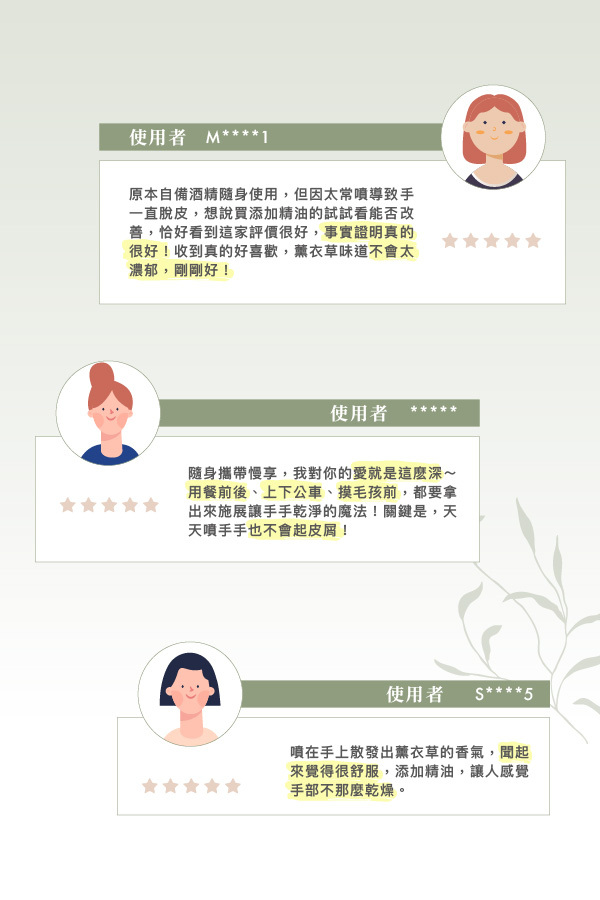 乾洗手噴霧使用者回饋