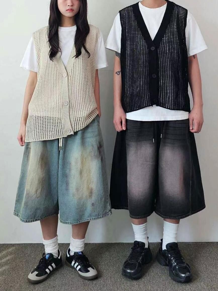 淨色開胸背心褸 F&c-084V