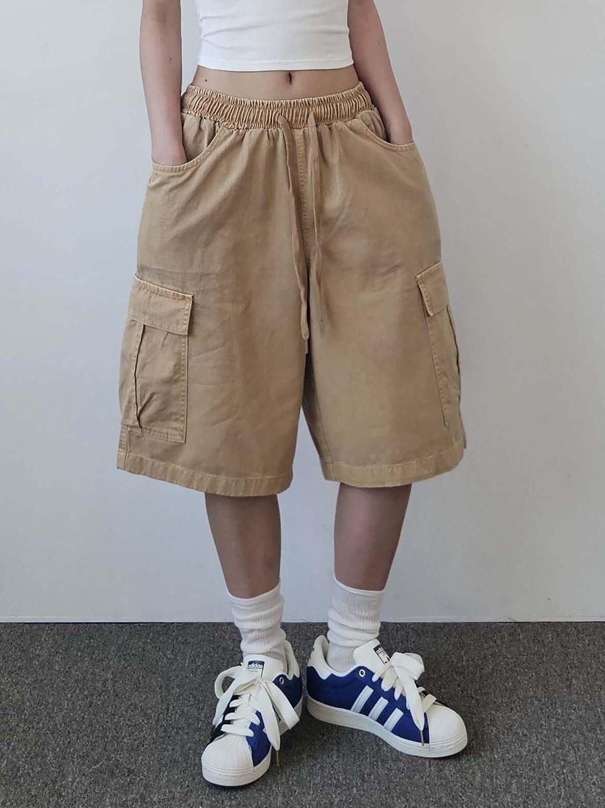 淨色工裝短褲 F&c-085P