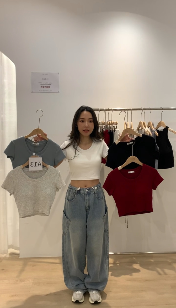 Q彈棉 麻糬短版bra上衣 _550