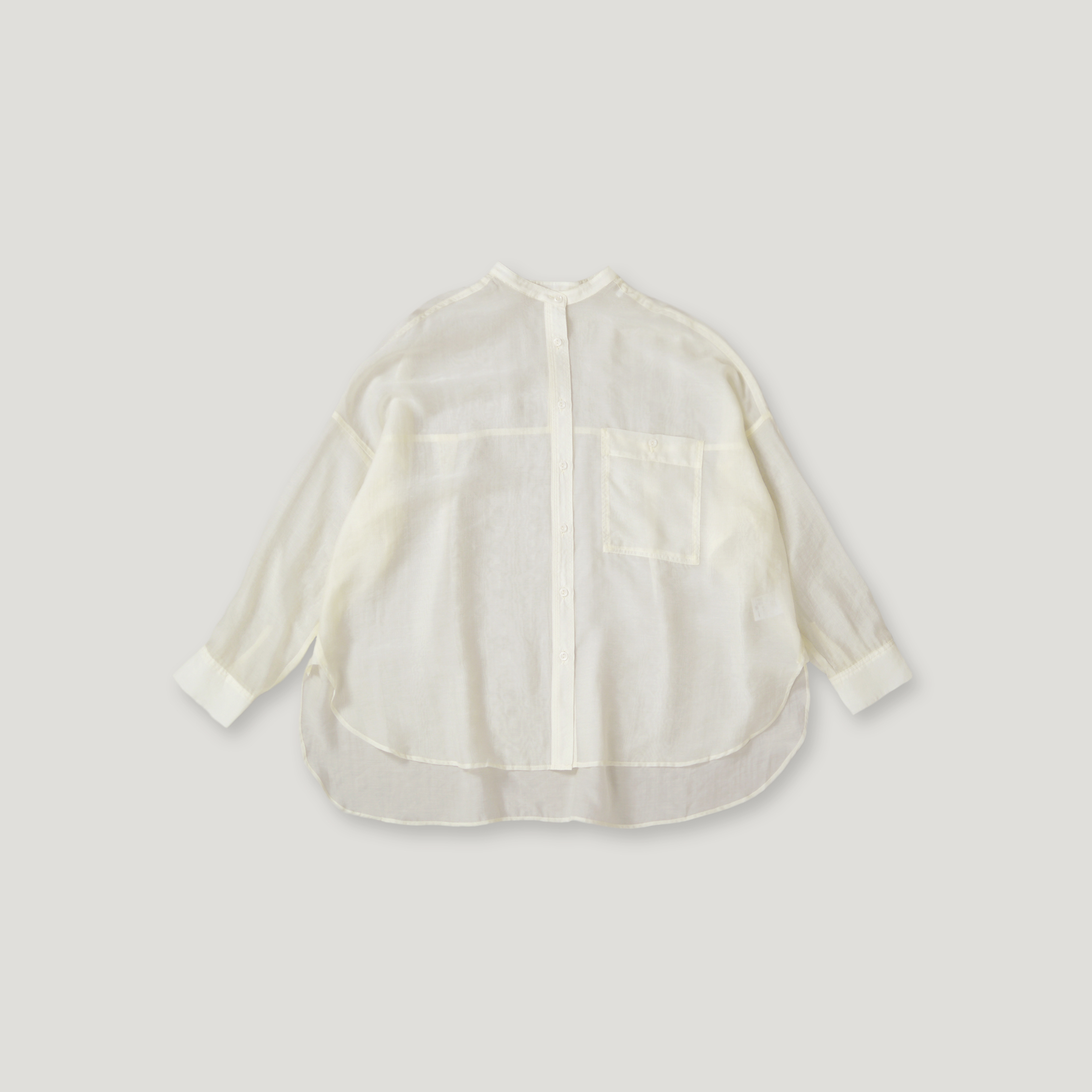 J.P.L. 立領口袋歐根紗襯衫╭ 3色 ╮