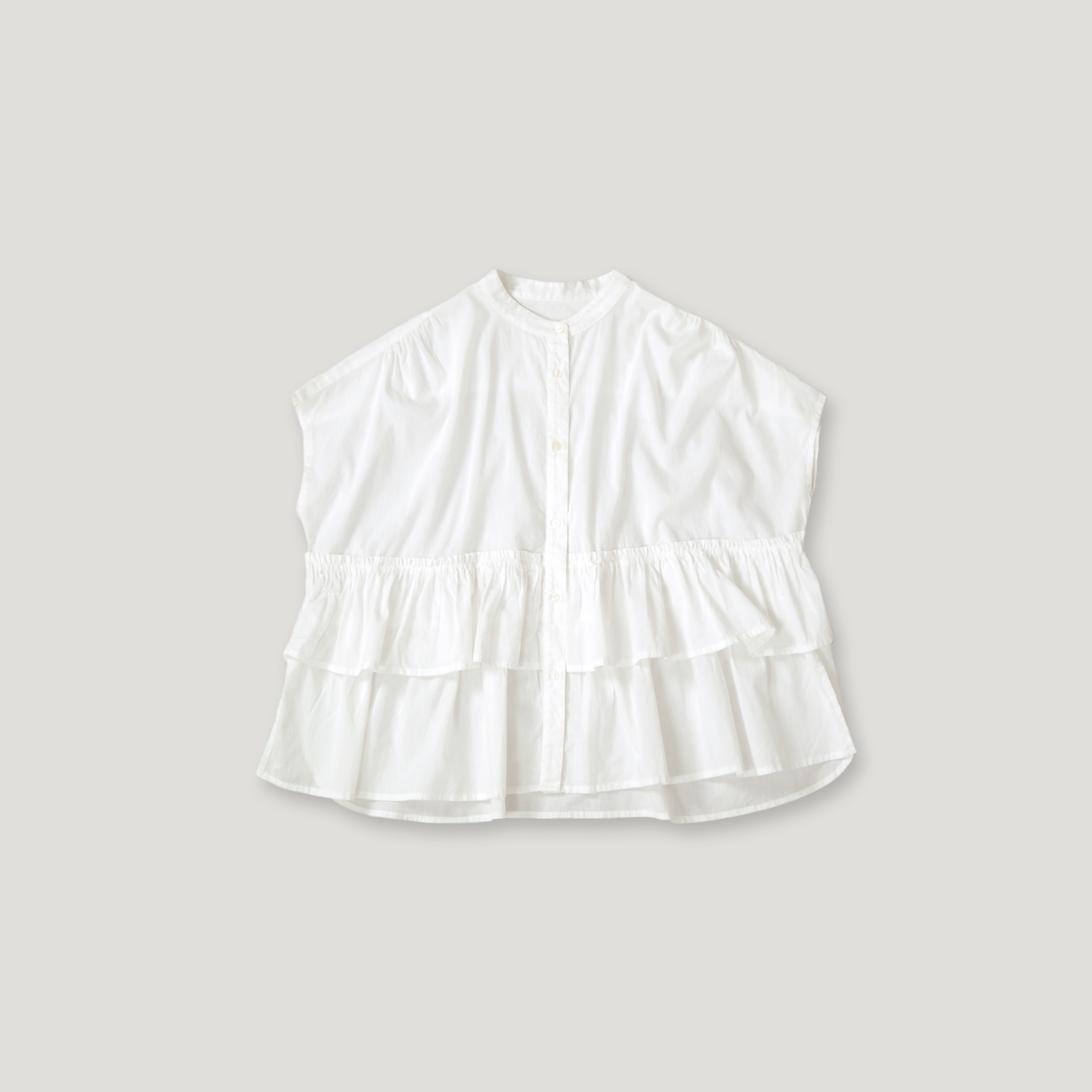 J.P.L. 立領法式袖褶邊層疊襯衫 ╭ 3色 ╮