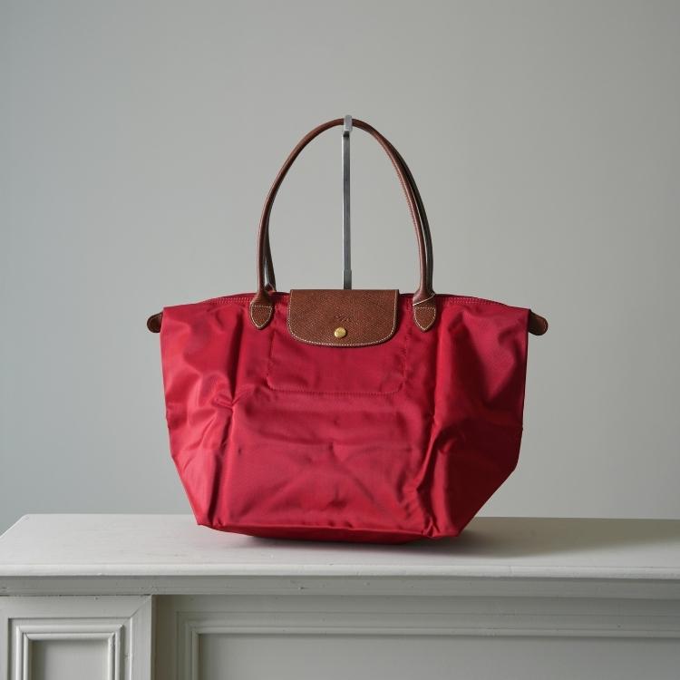 Longchamp 紅色購物袋