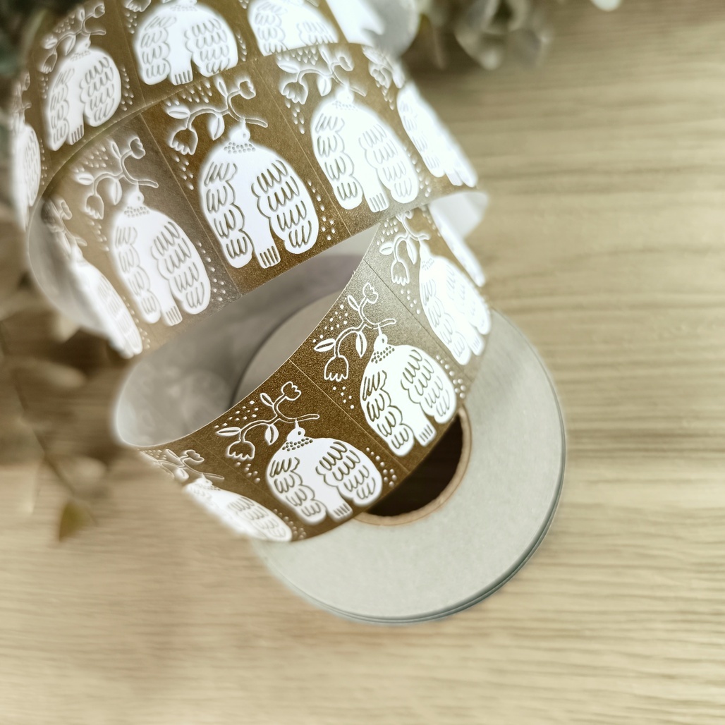 森空．赭色 umber 標籤機貼紙捲 <整捲/分裝>