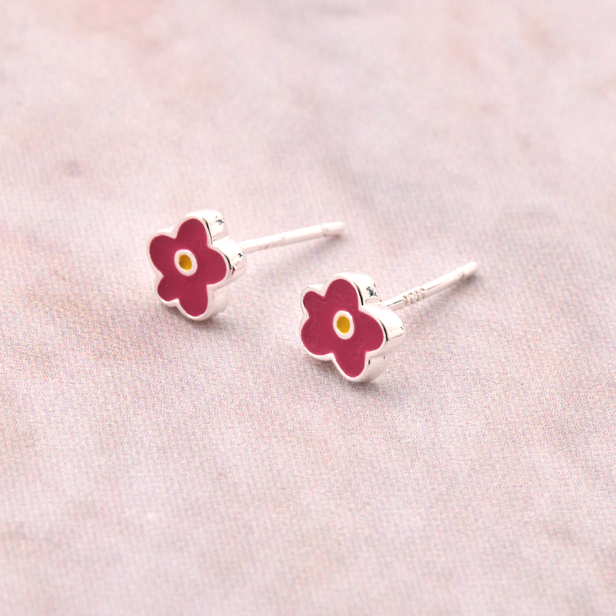 E2082  |  純銀小花耳環