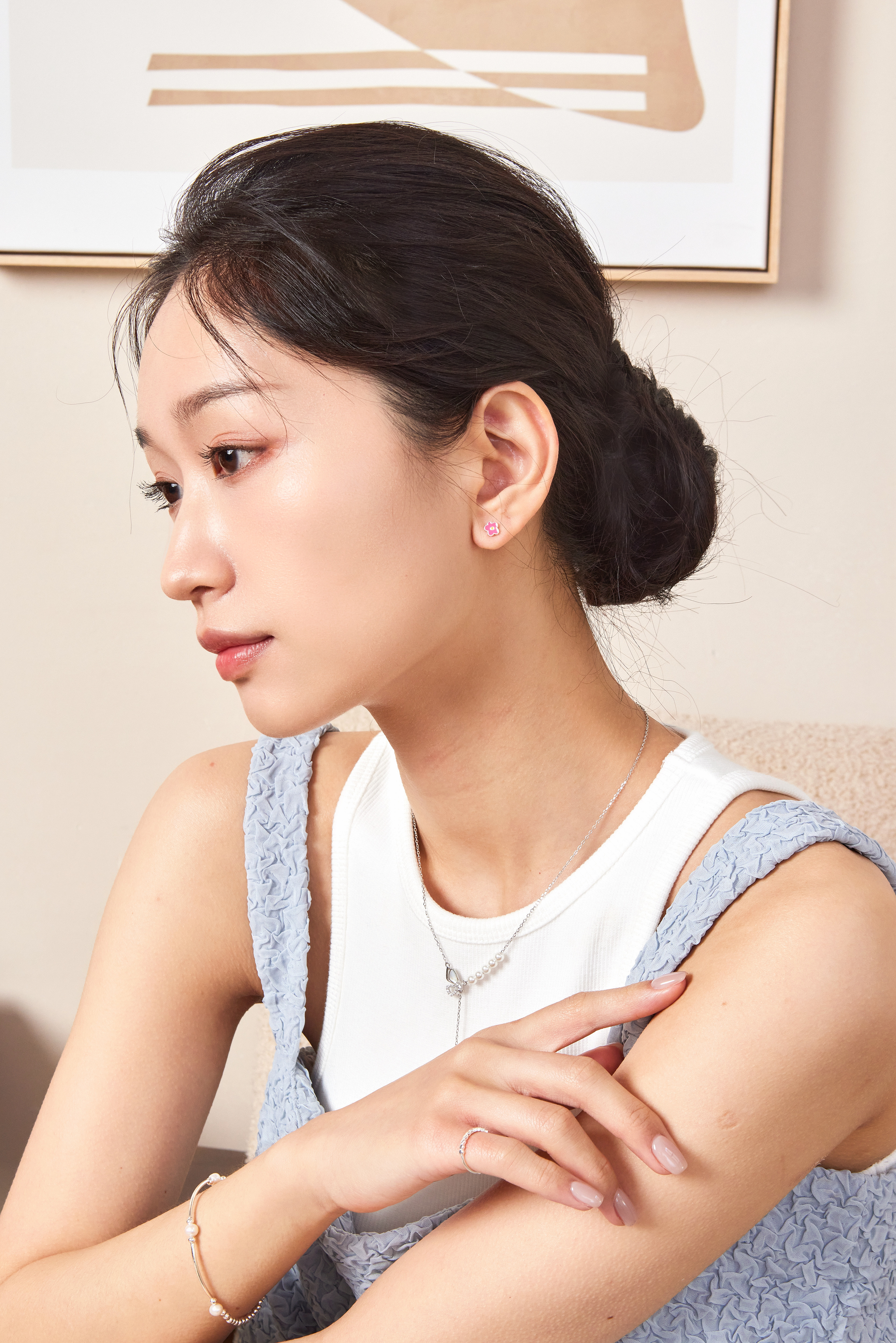 E2082  |  純銀小花耳環