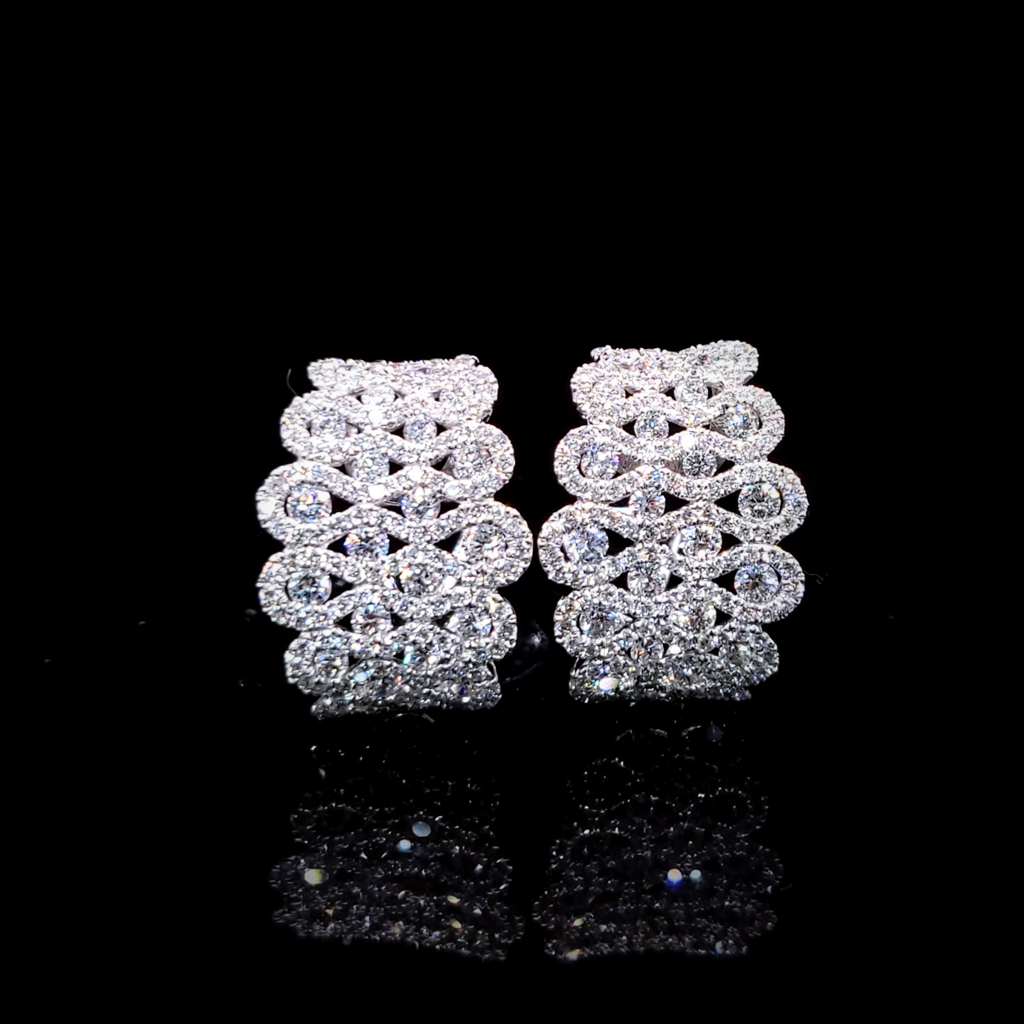 18K White Gold 1.33 ct Diamond Earrings