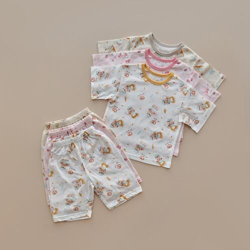 DOT甜點心派對系列-莫代爾棉居家上下套裝 - 七分袖